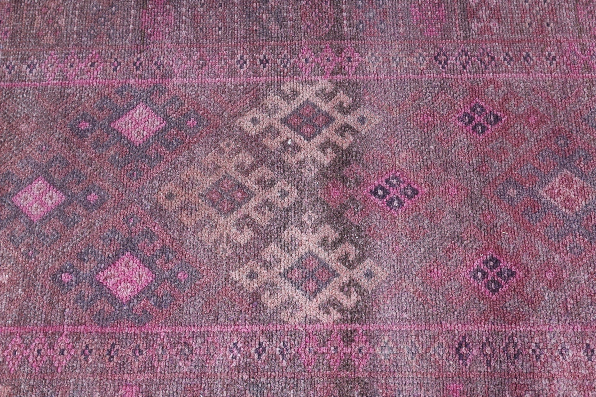 Bright Rugs, Antique Rug, Oriental Rug, 2.7x13 ft Runner Rug, Pink Kitchen Rugs, Vintage Rugs, Stair Rugs, Turkish Rug, Rugs for Corridor