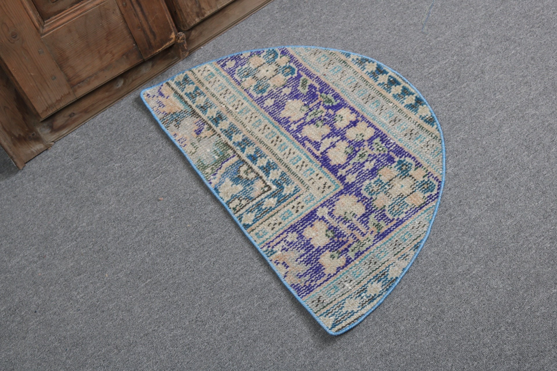 2.4x1.4 ft Small Rug, Bedroom Rug, Floor Rug, Bath Rugs, Blue Anatolian Rug, Vintage Rug, Small Vintage Rugs, Turkish Rugs, Aztec Rug