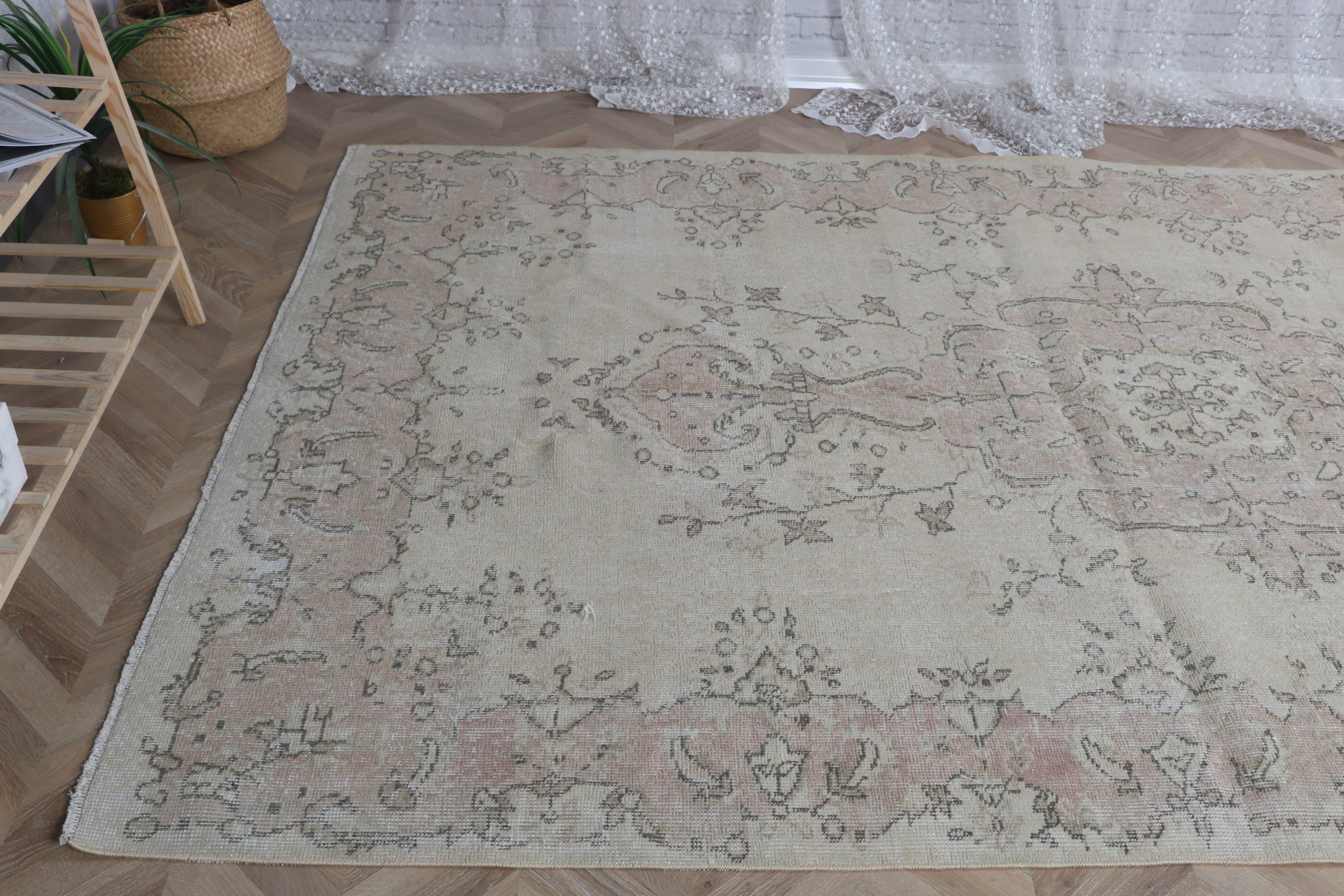 Vintage Halı, Salon Halısı, Dekoratif Halı, Türk Halısı, Kahverengi Oryantal Halılar, Havalı Halı, Oturma Odası Halısı, Ev Dekor Halıları, 5,9x9,5 ft Büyük Halılar