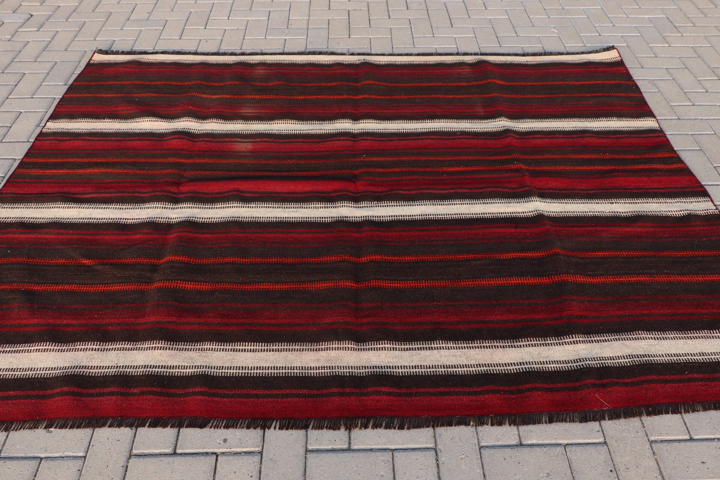 Kahverengi Soğuk Halı, Yatak Odası Halısı, Türk Halısı, Kilim, 8x5.8 ft Büyük Halılar, Yurt Halıları, Vintage Halı, Yemek Odası Halısı, Anadolu Halısı