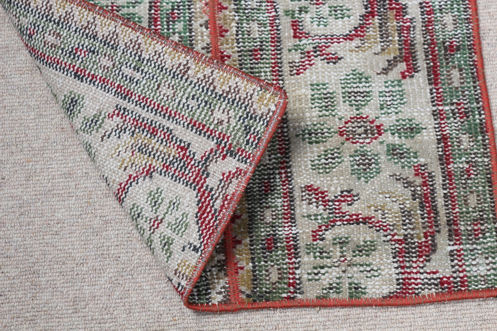 Bedroom Rug, Stair Rugs, 1.9x5.1 ft Runner Rug, Green Floor Rug, Turkish Rugs, Rugs for Kitchen, Vintage Rug, Kitchen Rug