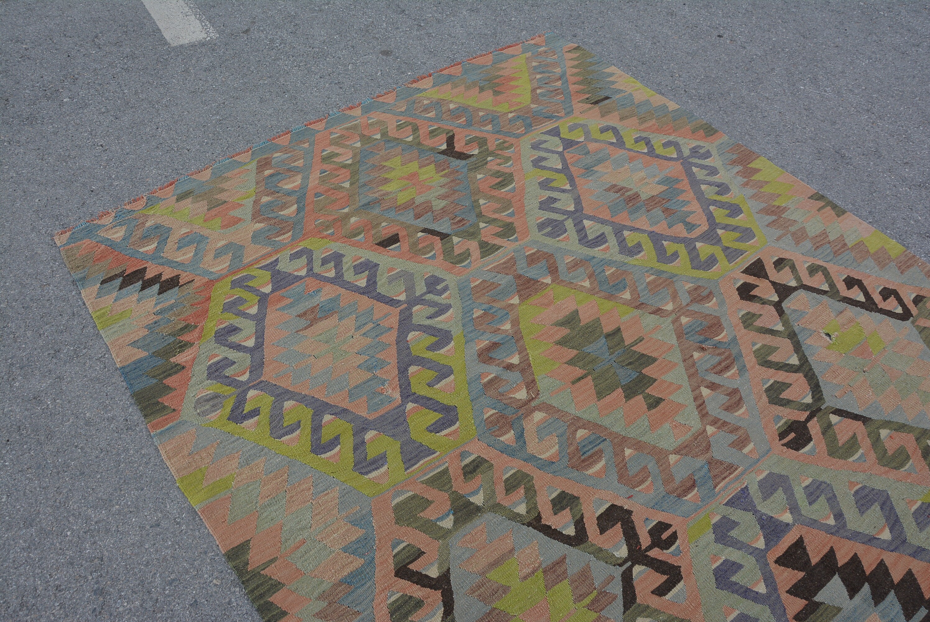 Living Room Rug, Turkish Rug, 5.9x10.2 ft Large Rug, Vintage Rugs, Kitchen Rug, Rugs for Dining Room, Kilim, Salon Rug, Bedroom Rug