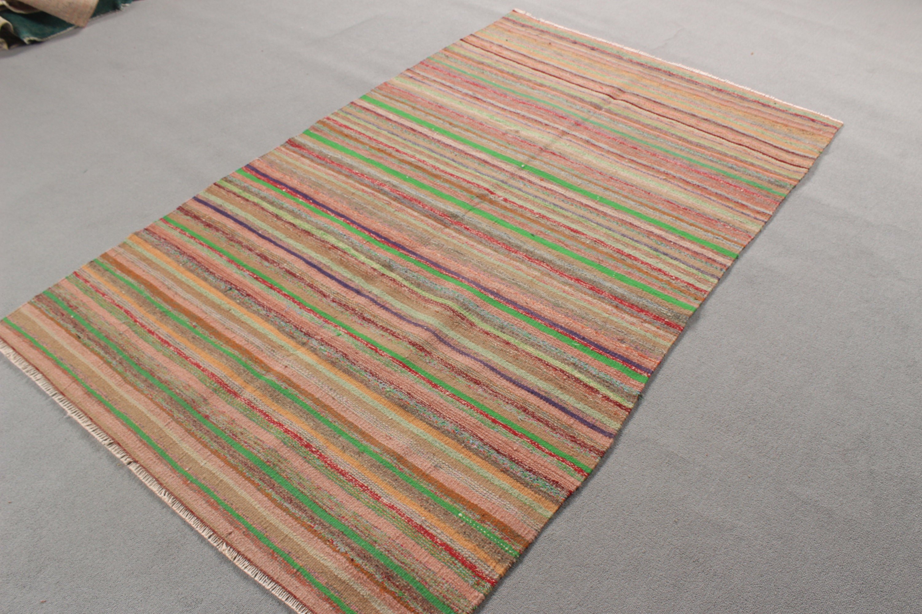 Türk Halısı, Yer Halıları, 4.2x6.9 ft Alan Halısı, Gökkuşağı Boho Halısı, Çocuk Odası Halıları, Vintage Halı, Ev Dekorasyonu Halısı, Kilim, Dış Mekan Halıları, Mutfak Halısı