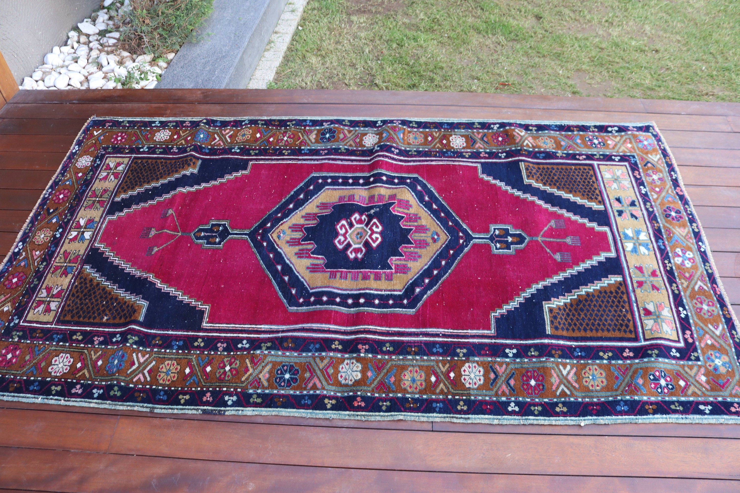 Mutfak Halısı, Anadolu Halısı, Vintage Halı, Kabile Halıları, Yatak Odası Halıları, Pembe Modern Halılar, Türk Halısı, Vintage Alan Halıları, 3,7x6,6 ft Alan Halısı