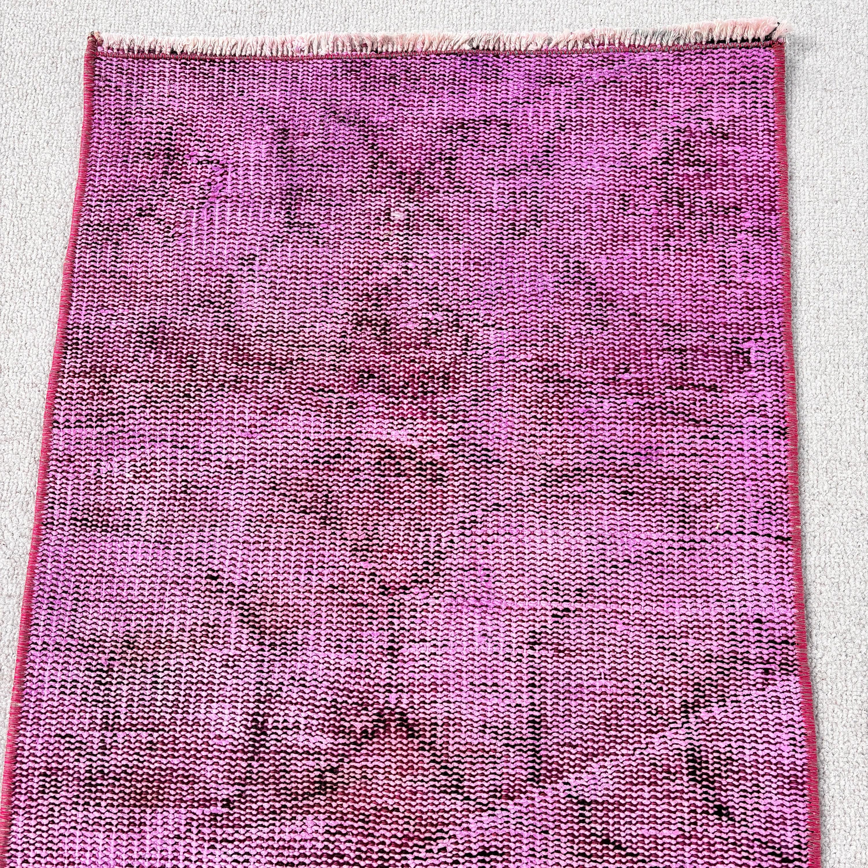 1.6x3.1 ft Küçük Halı, Türk Halıları, Mutfak Halıları, Pembe Lüks Halı, Mutfak Halıları, Vintage Halılar, Küçük Alan Halıları, Düz Dokuma Halılar