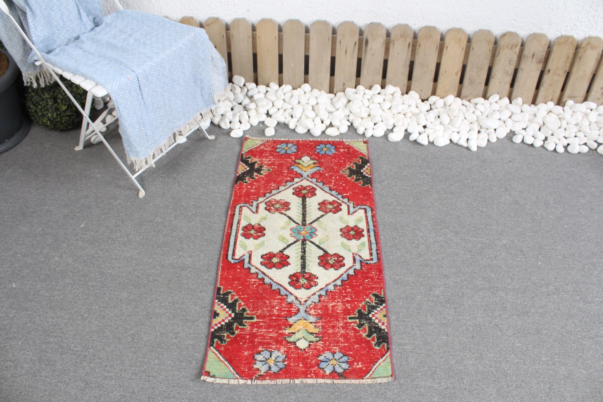 Antique Rug, Turkish Rugs, Nursery Rugs, Red Bedroom Rug, 1.7x3.2 ft Small Rugs, Kitchen Rugs, Rugs for Door Mat, Vintage Rug, Floor Rugs