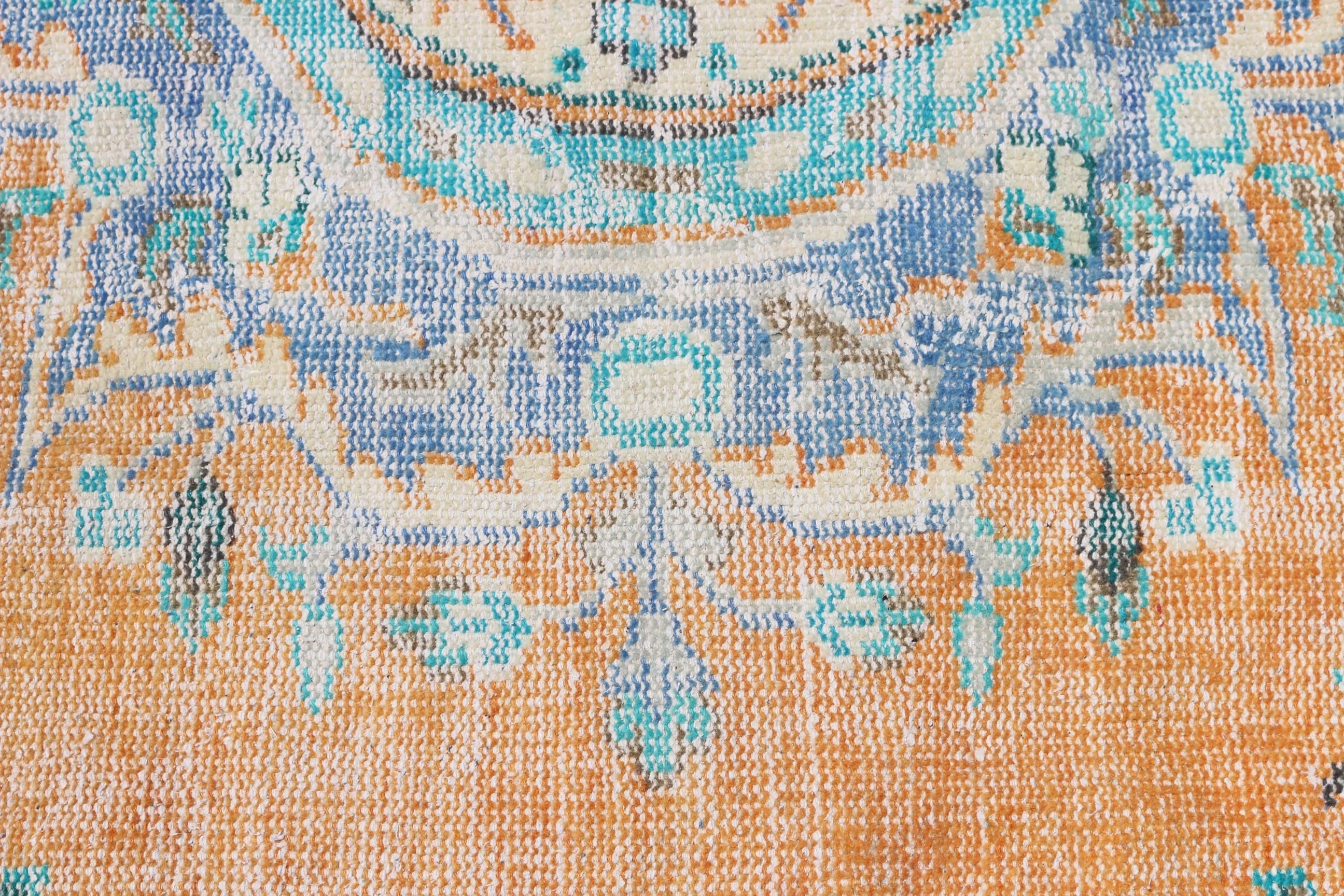 Floor Rug, Dining Room Rug, 6.1x8.4 ft Large Rug, Salon Rug, Orange Anatolian Rug, Turkish Rug, Vintage Rugs, Oriental Rug