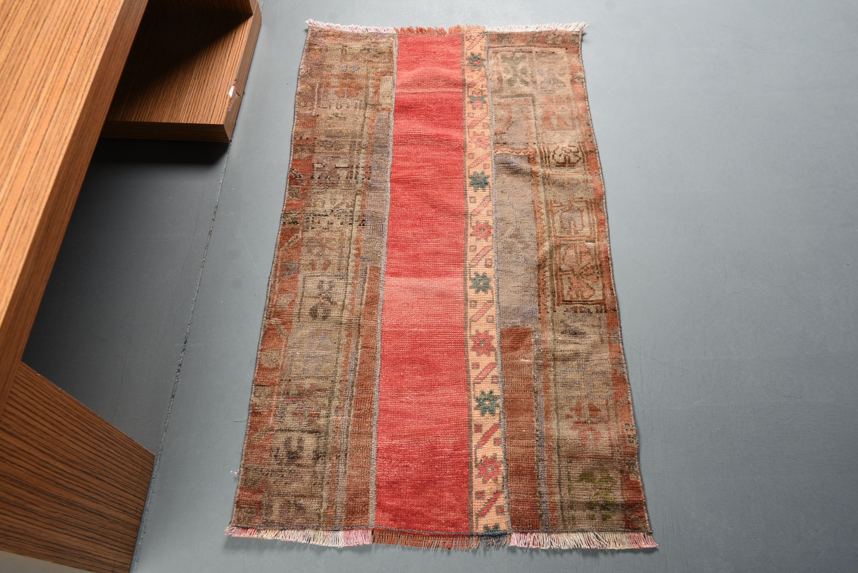 Kitchen Rugs, Red Moroccan Rug, Antique Rugs, Vintage Rugs, Rugs for Bedroom, 2.2x3.7 ft Small Rugs, Entry Rug, Turkish Rug