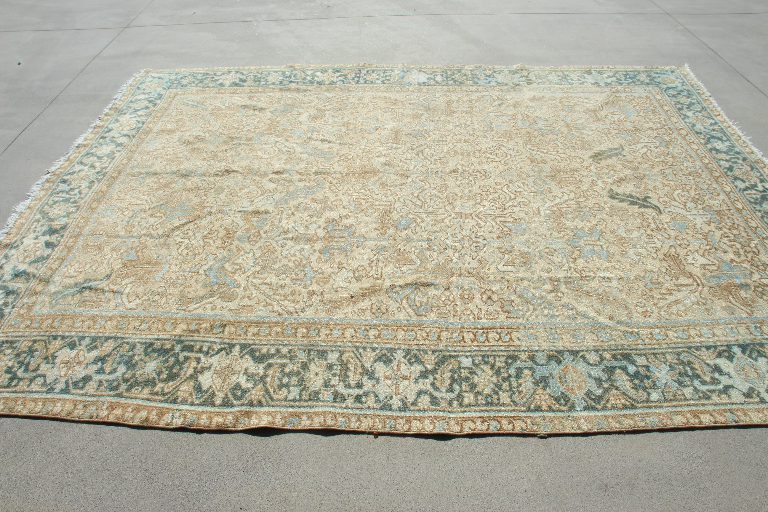 Salon Halısı, 7.9x10.3 ft Büyük Boy Halılar, Kahverengi Lüks Halı, Anadolu Halısı, Türk Halısı, Yemek Odası Halıları, Antika Halılar, Aztek Halısı, Vintage Halı