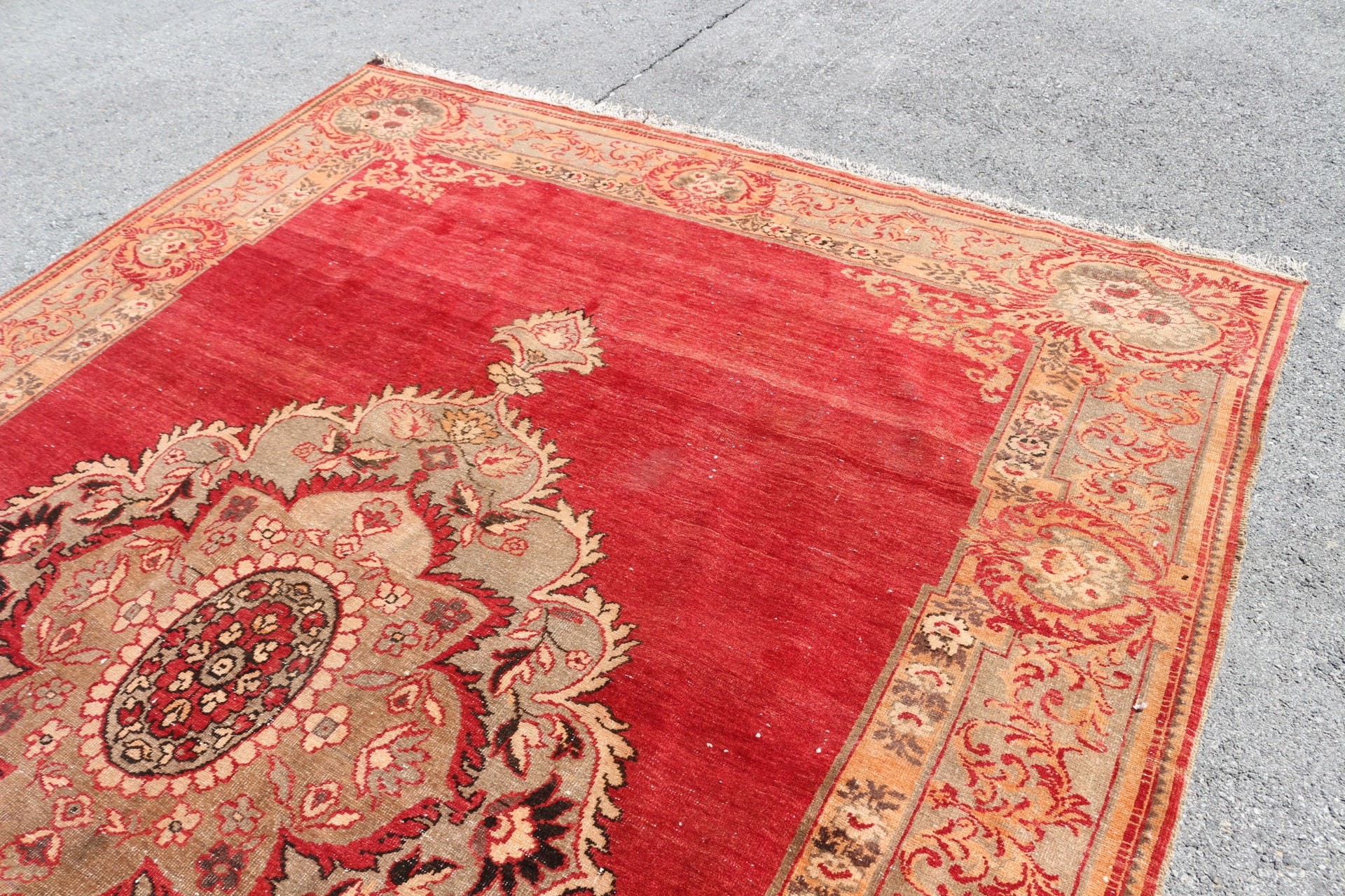 8.5x11.9 ft Oversize Rug, Turkish Rugs, Oriental Rugs, Vintage Rug, Ethnic Rugs, Salon Rug, Cool Rug, Dining Room Rugs, Red Bedroom Rug