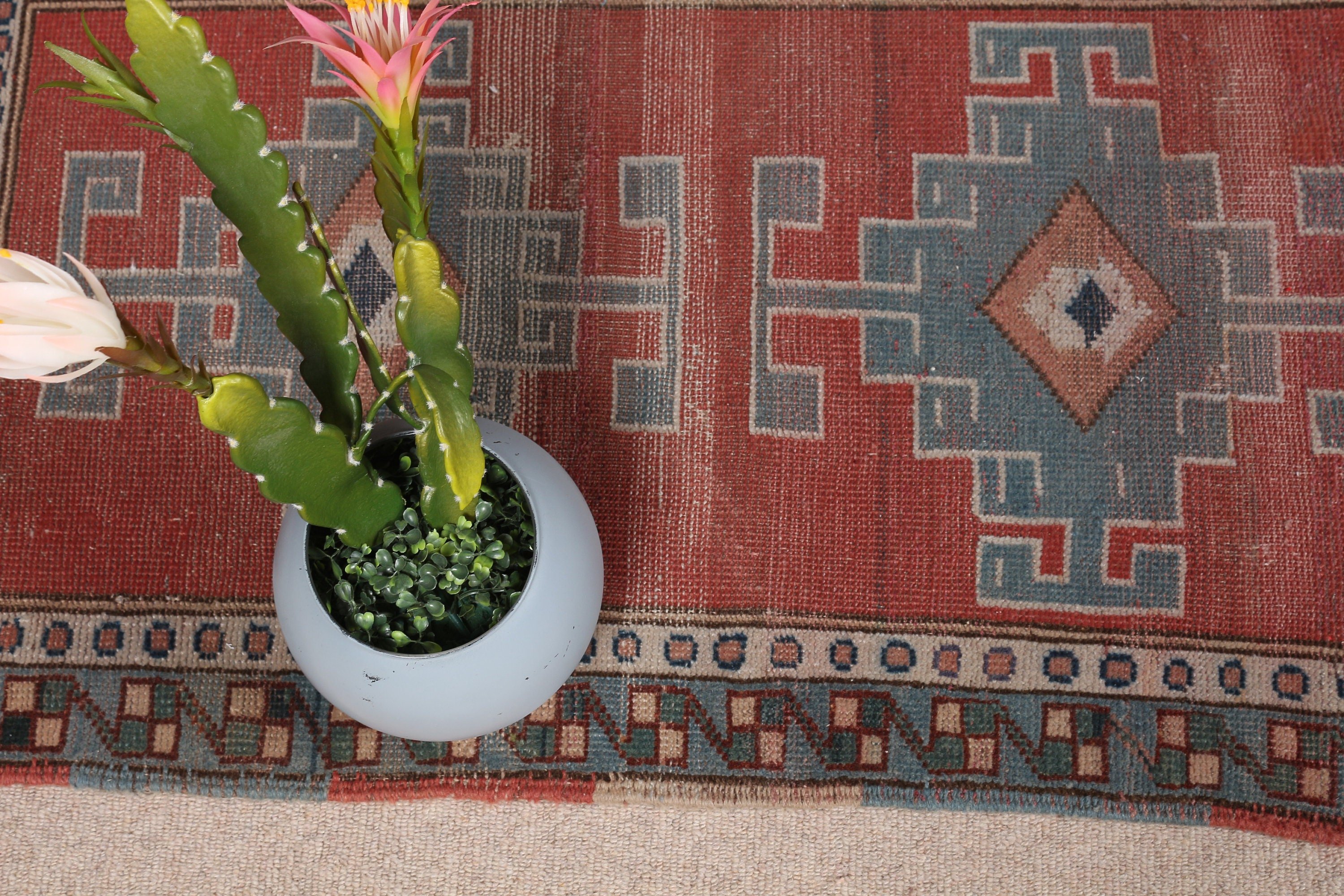 Vintage Rug, Bedroom Rugs, Door Mat Rug, 2.2x3.5 ft Small Rug, Anatolian Rug, Turkish Rug, Red Floor Rugs, Antique Rugs, Rugs for Entry