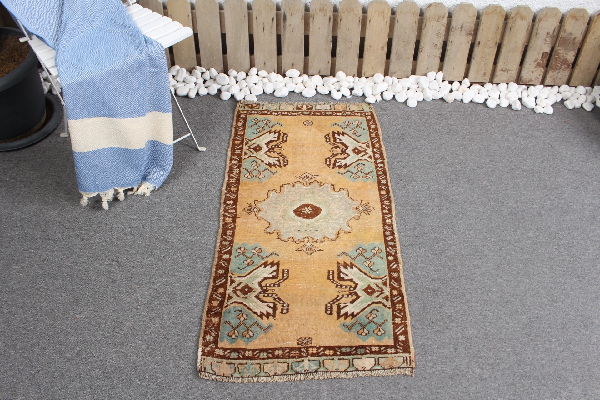 Mutfak Halısı, Vintage Halılar, 1.8x3.6 ft Küçük Halı, Fas Halıları, Ev Dekorasyonu Halıları, Banyo Halısı, Türk Halıları, Turuncu Yatak Odası Halısı, El Dokuma Halı