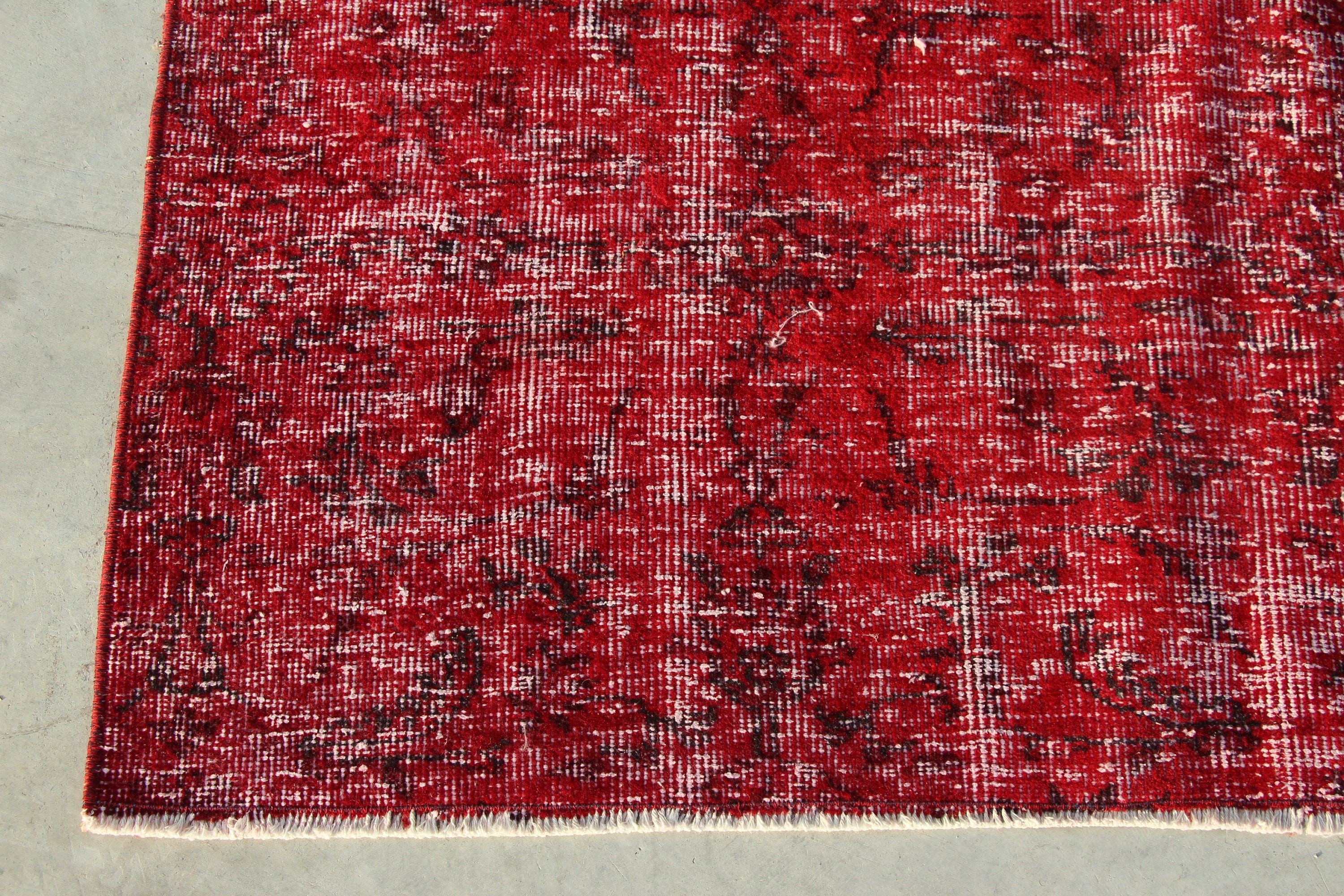 Bedroom Rugs, 5x8.7 ft Large Rugs, Red Cool Rugs, Home Decor Rug, Vintage Oushak Rug, Vintage Rug, Turkish Rug, Dining Room Rug, Cool Rug