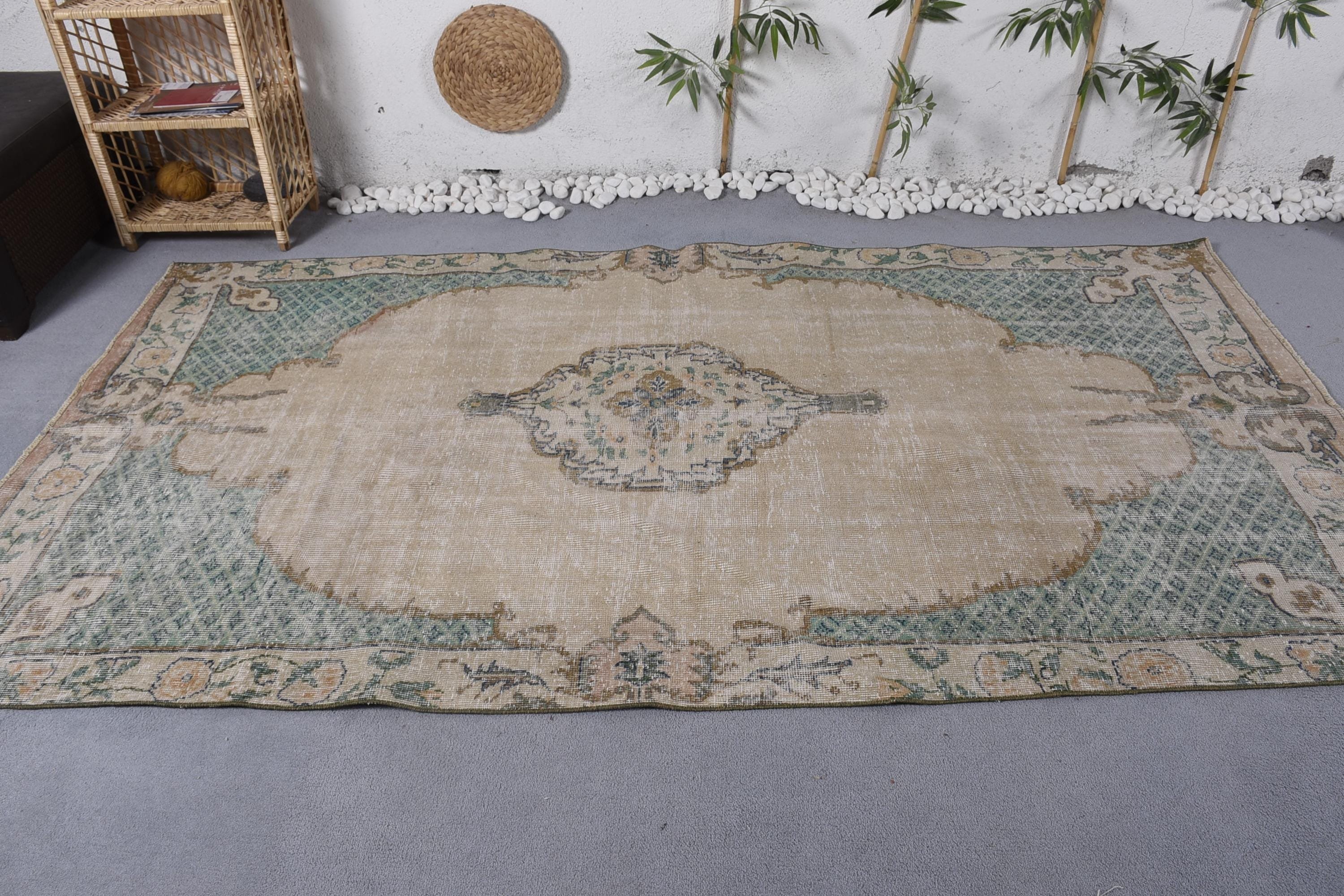 Yatak Odası Halıları, Türk Halıları, 5.1x9.1 ft Büyük Halılar, Yemek Odası Halıları, Vintage Halı, Mutfak Halıları, Yatak Odası Halıları, Bej Anadolu Halıları