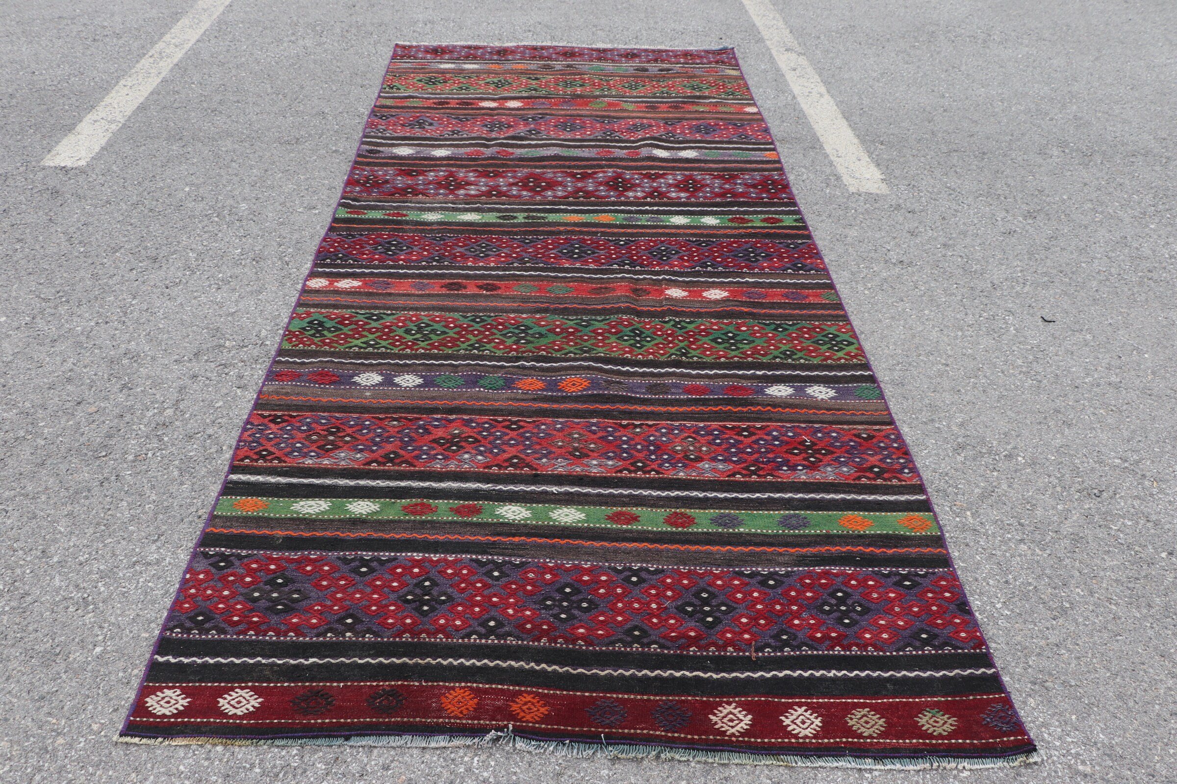Turkish Rug, Vintage Rug, Kilim, 4.7x10.7 ft Large Rugs, Dining Room Rug, Moroccan Rug, Floor Rugs, Purple Anatolian Rug, Bedroom Rugs