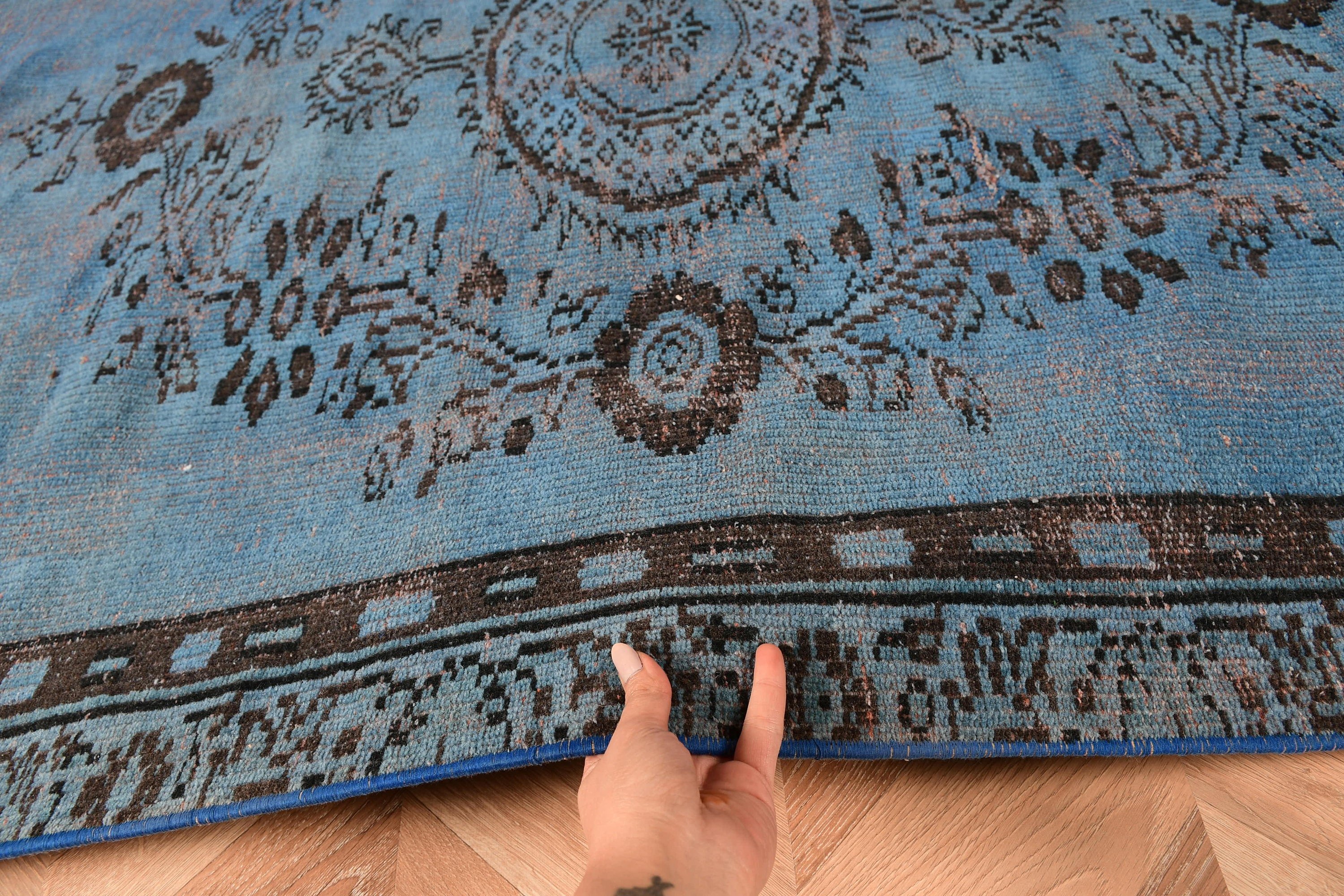 Bedroom Rugs, Pale Rug, Oriental Rug, Blue Home Decor Rug, 4.9x8.4 ft Large Rug, Turkish Rug, Vintage Rugs, Dining Room Rug