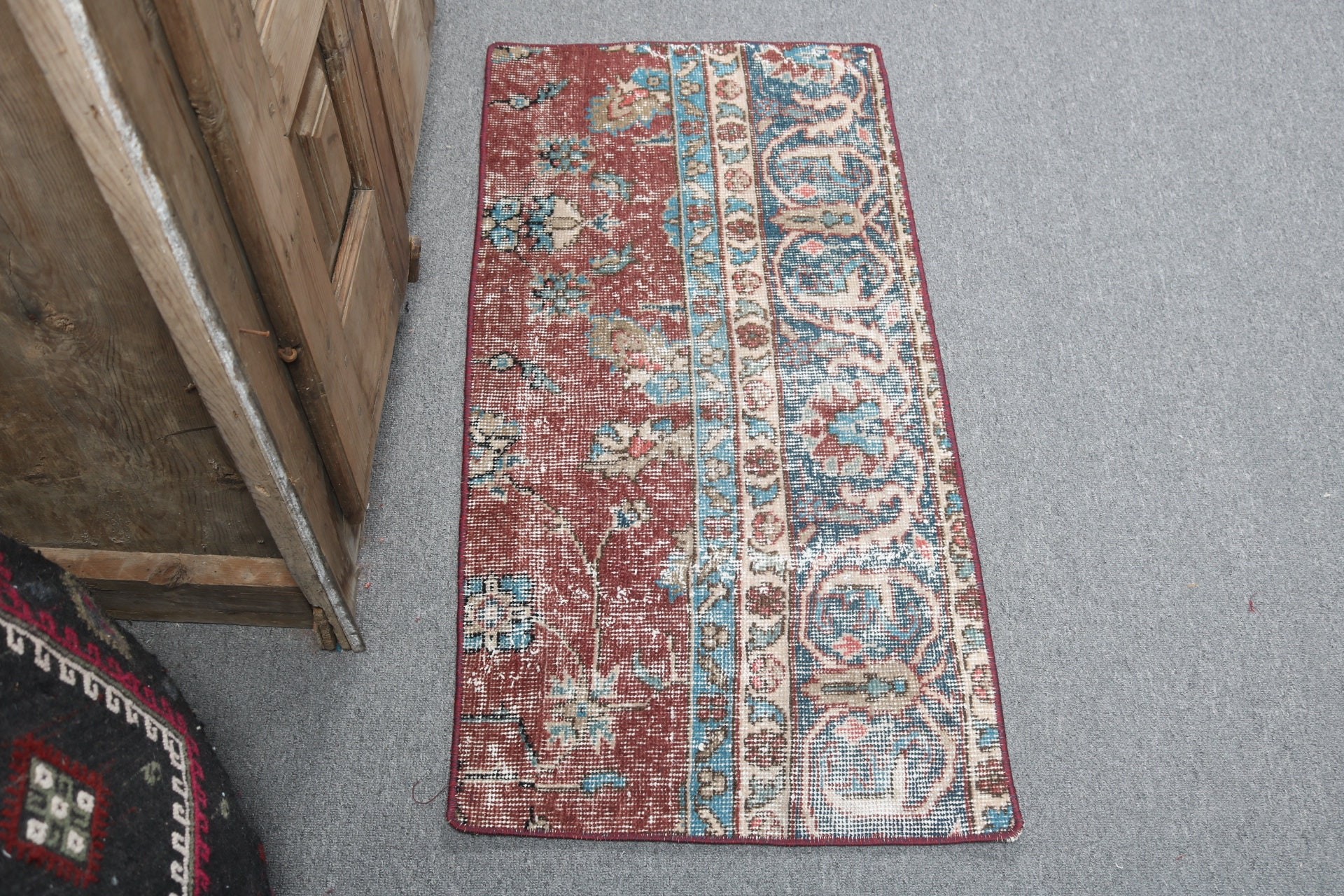 1.6x3.3 ft Küçük Halılar, Mor Yer Halıları, Türk Halıları, Vintage Halı, Mutfak Halısı, Geometrik Halılar, Düz Dokuma Halılar, Boho Halı, Küçük Alan Halıları