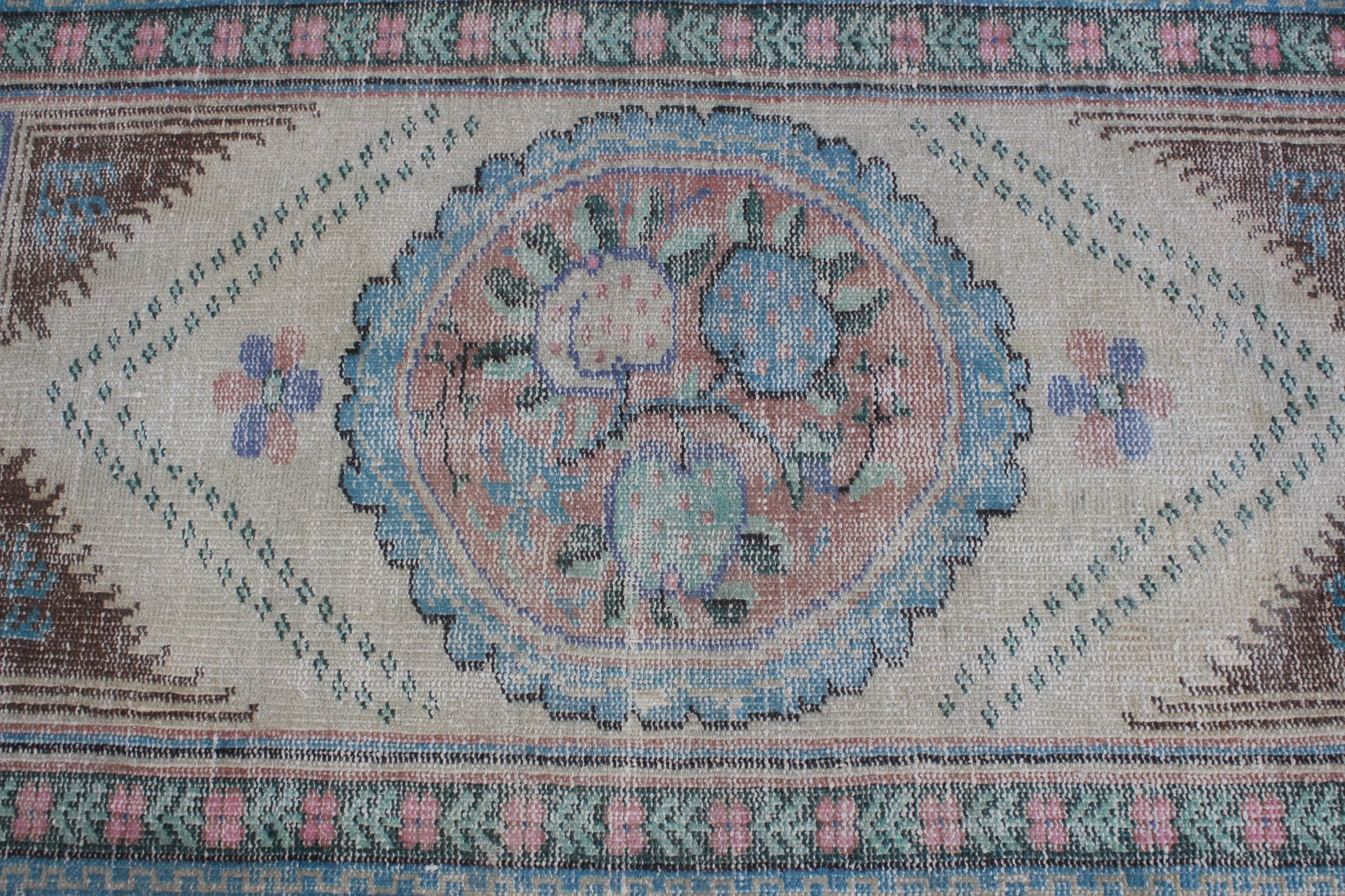 Bej Fas Halısı, Yatak Odası Halıları, Çocuk Halısı, Giriş Halısı, Yün Halısı, Anadolu Halısı, Türk Halıları, 2,7x5,6 ft Accent Halıları, Vintage Halı