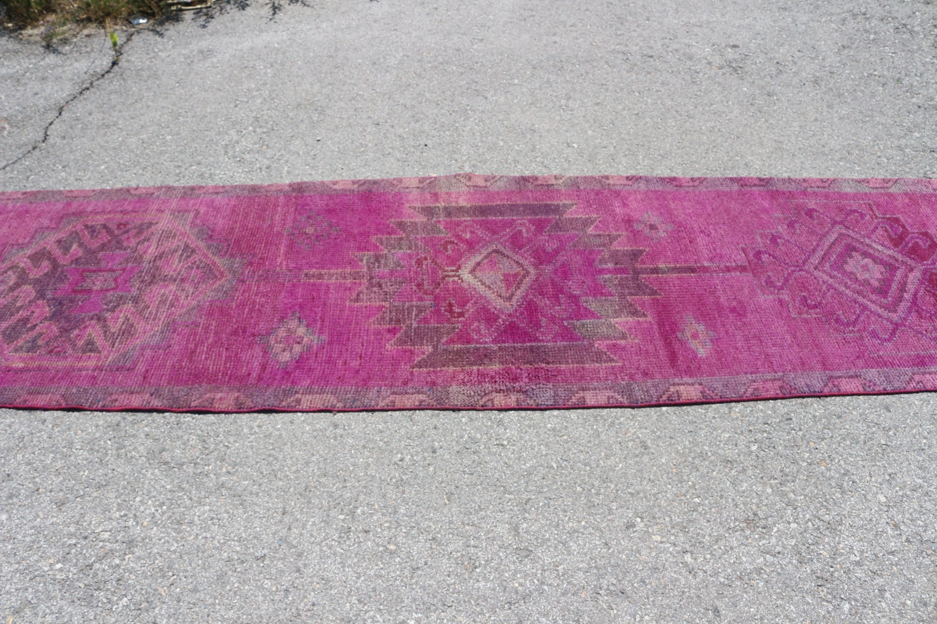 Anadolu Halısı, Türk Halıları, Mutfak Halısı, Harika Halılar, Pembe 2,8x12 ft Runner Halıları, Organik Halı, Vintage Halılar, Koridor Halıları