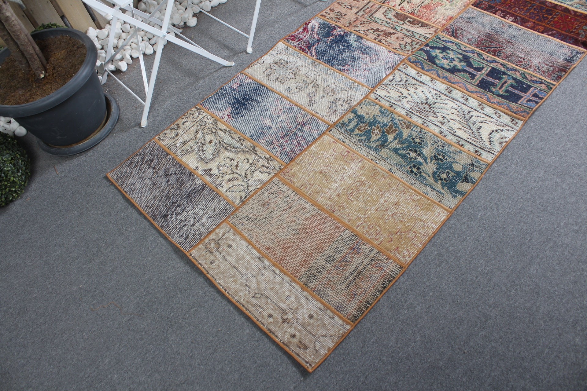 Vintage Rug, 3.2x6.5 ft Accent Rugs, Floor Rugs, Entry Rug, Turkish Rug, Old Rug, Nursery Rug, Cool Rug, Beige Wool Rug, Rugs for Nursery