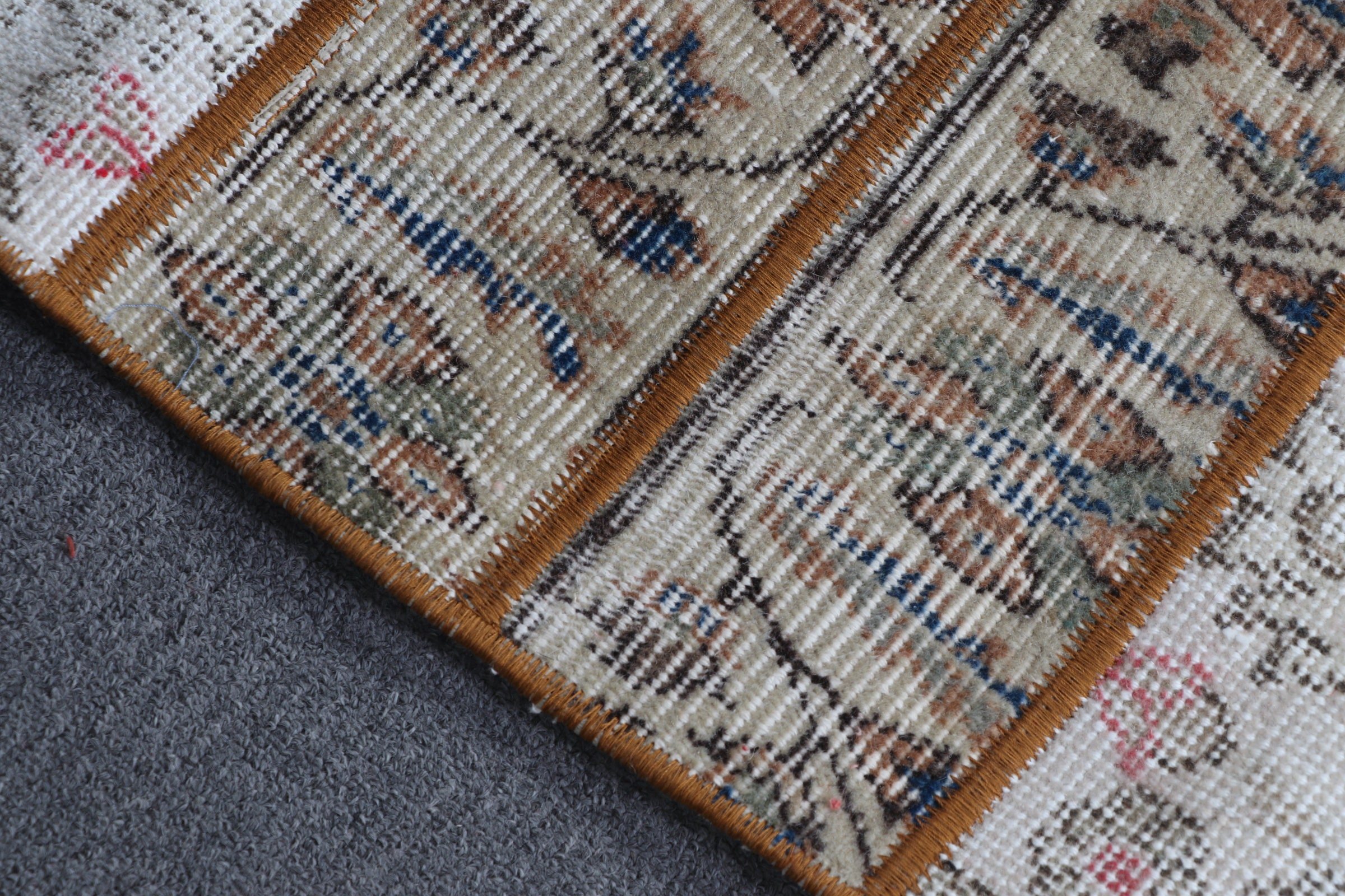 Home Decor Rug, Beige Floor Rugs, Turkish Rug, Old Rug, Bathroom Rug, Vintage Rugs, 1.9x3.2 ft Small Rug, Wall Hanging Rugs, Oushak Rug