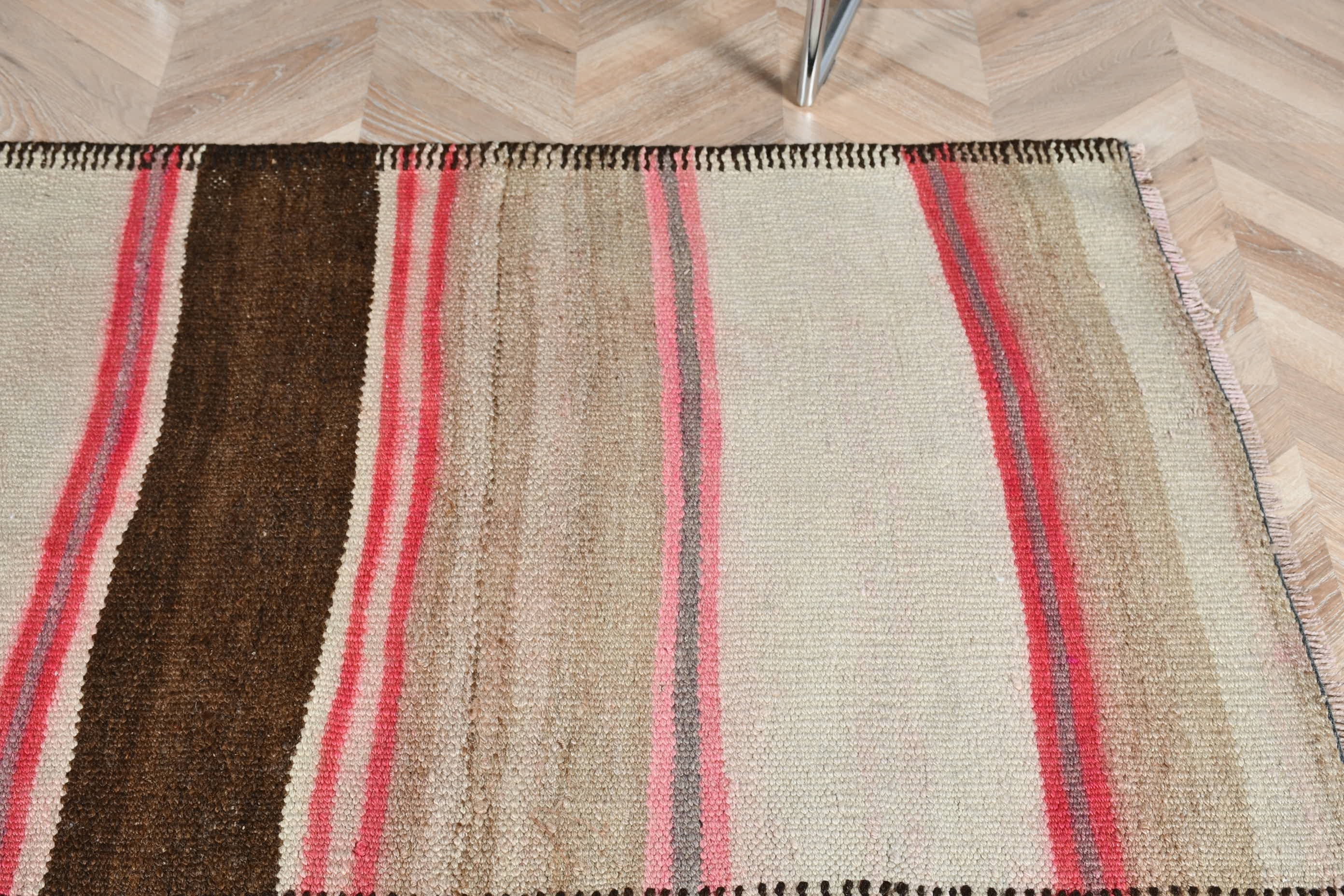 Anatolian Rug, Vintage Rug, Kitchen Rug, Floor Rug, Beige  2.8x10 ft Runner Rug, Turkish Rug, Corridor Rug, Hallway Rugs