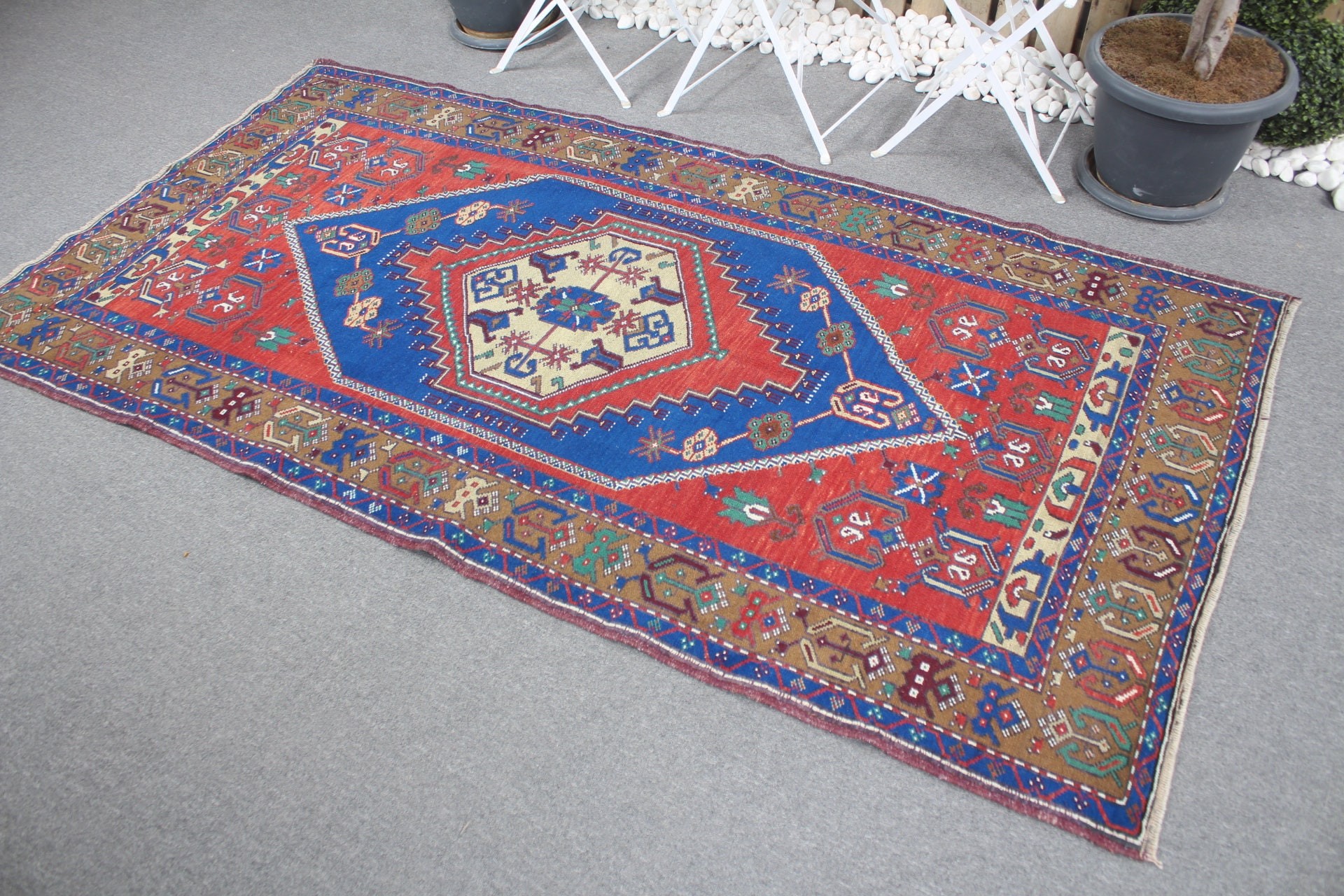 Kırmızı Anadolu Halısı, Sanat Halısı, Vintage Halı, 4.2x7.8 ft Alan Halısı, Yatak Odası Halısı, Türk Halısı, Mutfak Halıları, Ofis Halıları, Yer Halısı, Alan Halıları