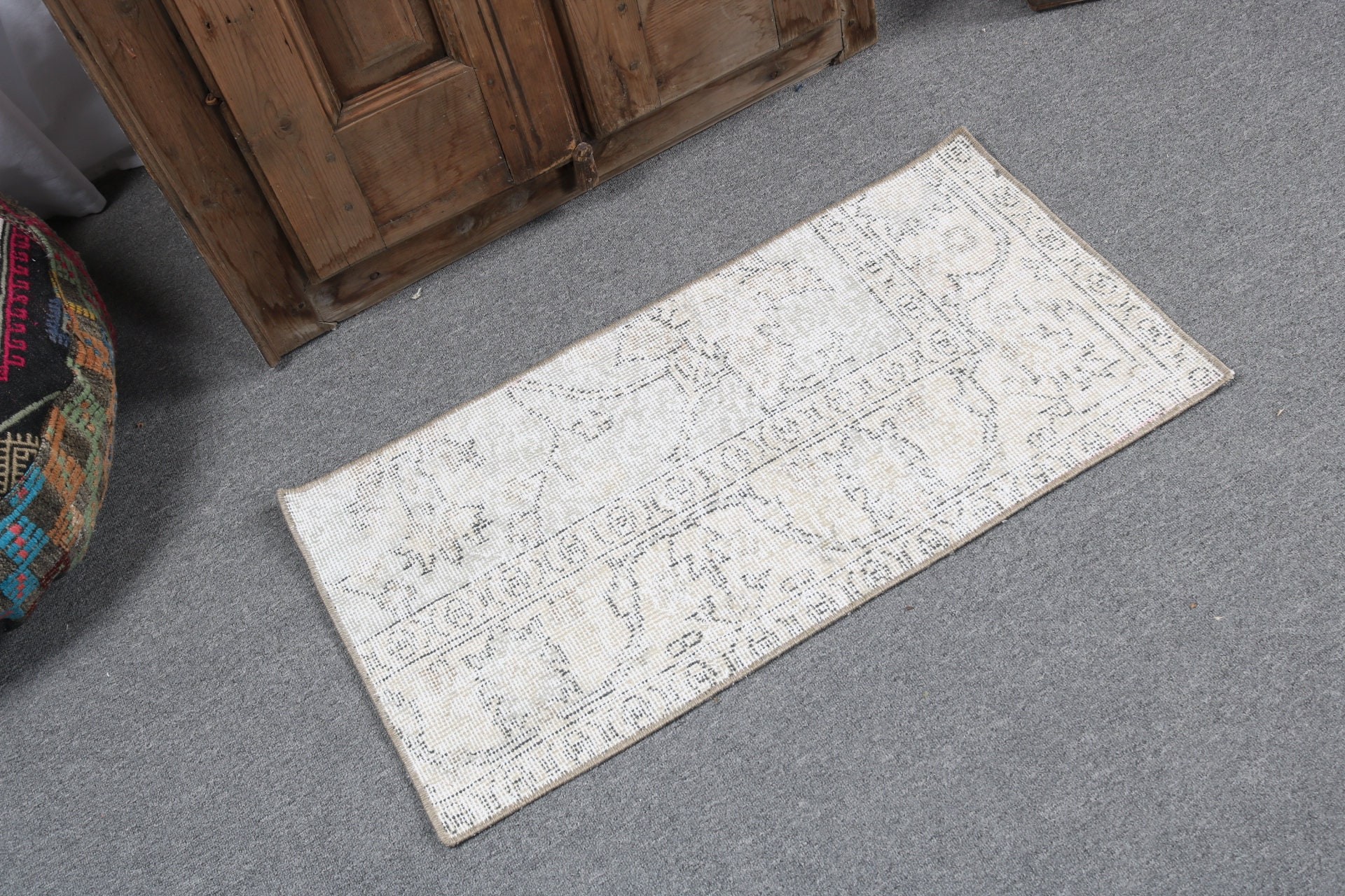 Vintage Halı, Geleneksel Halılar, Bej Fas Halısı, Çocuk Halısı, 1,5x3 ft Küçük Halı, Türk Halısı, Modern Halı, Küçük Boho Halıları, Oryantal Halılar