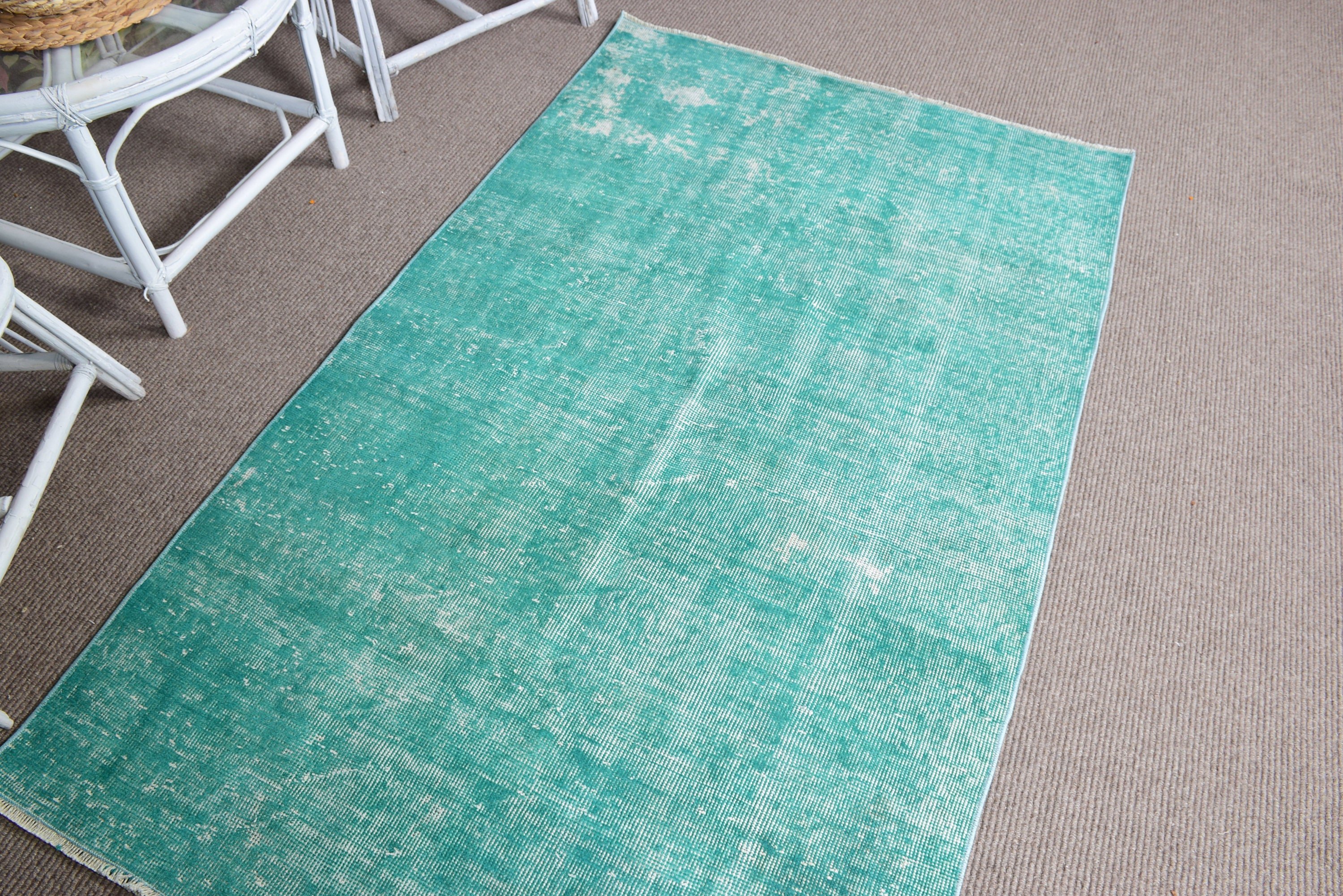 Green Cool Rug, Wool Rug, Turkish Rugs, Nursery Rugs, Anatolian Rug, 3.6x6.1 ft Accent Rug, Rugs for Kitchen, Bedroom Rug, Vintage Rug