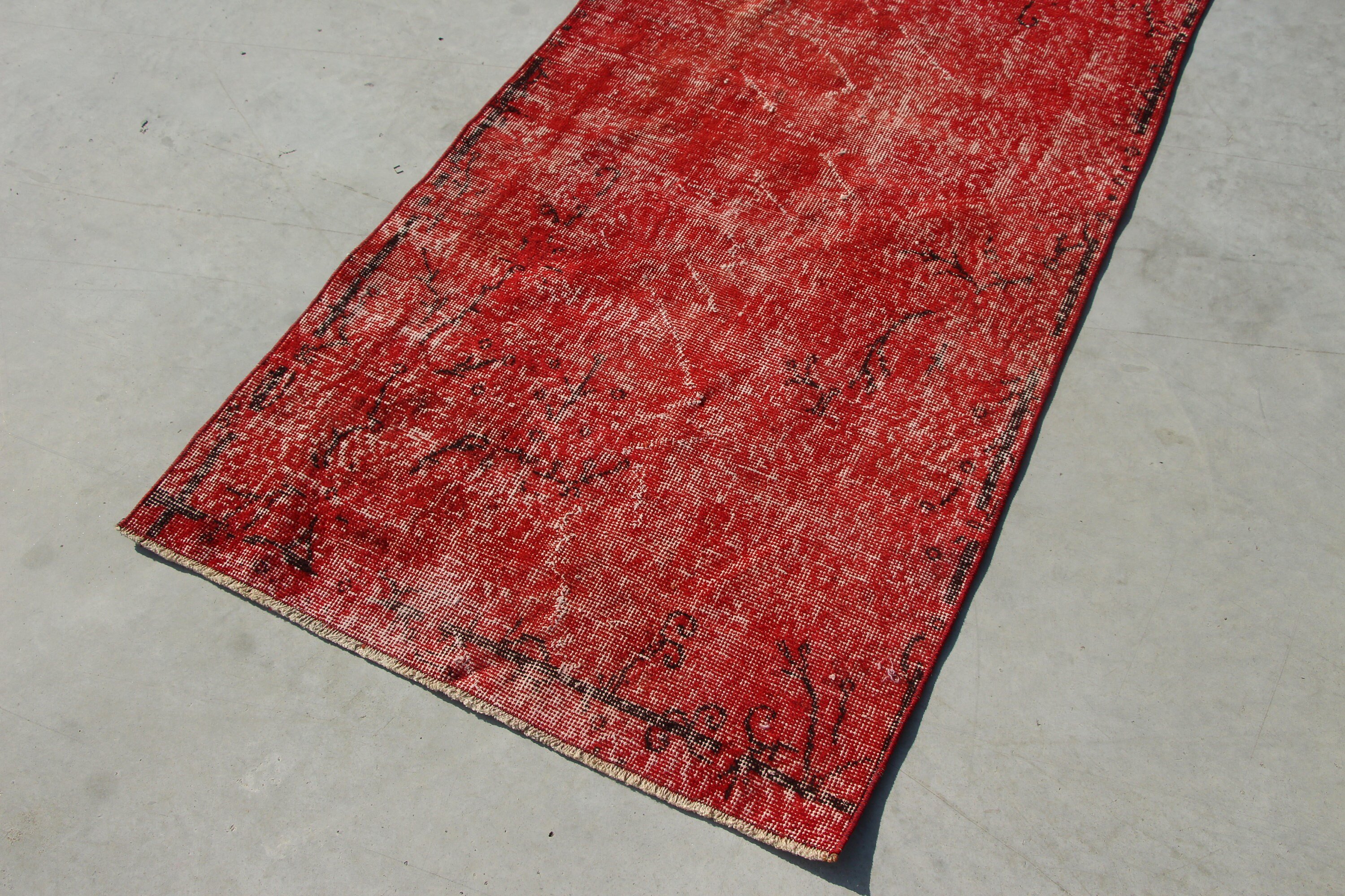 Moroccan Rug, Red Cool Rug, Abstract Rugs, Rugs for Bedroom, Kitchen Rugs, Nursery Rugs, Turkish Rug, Vintage Rugs, 2.9x6.7 ft Accent Rugs