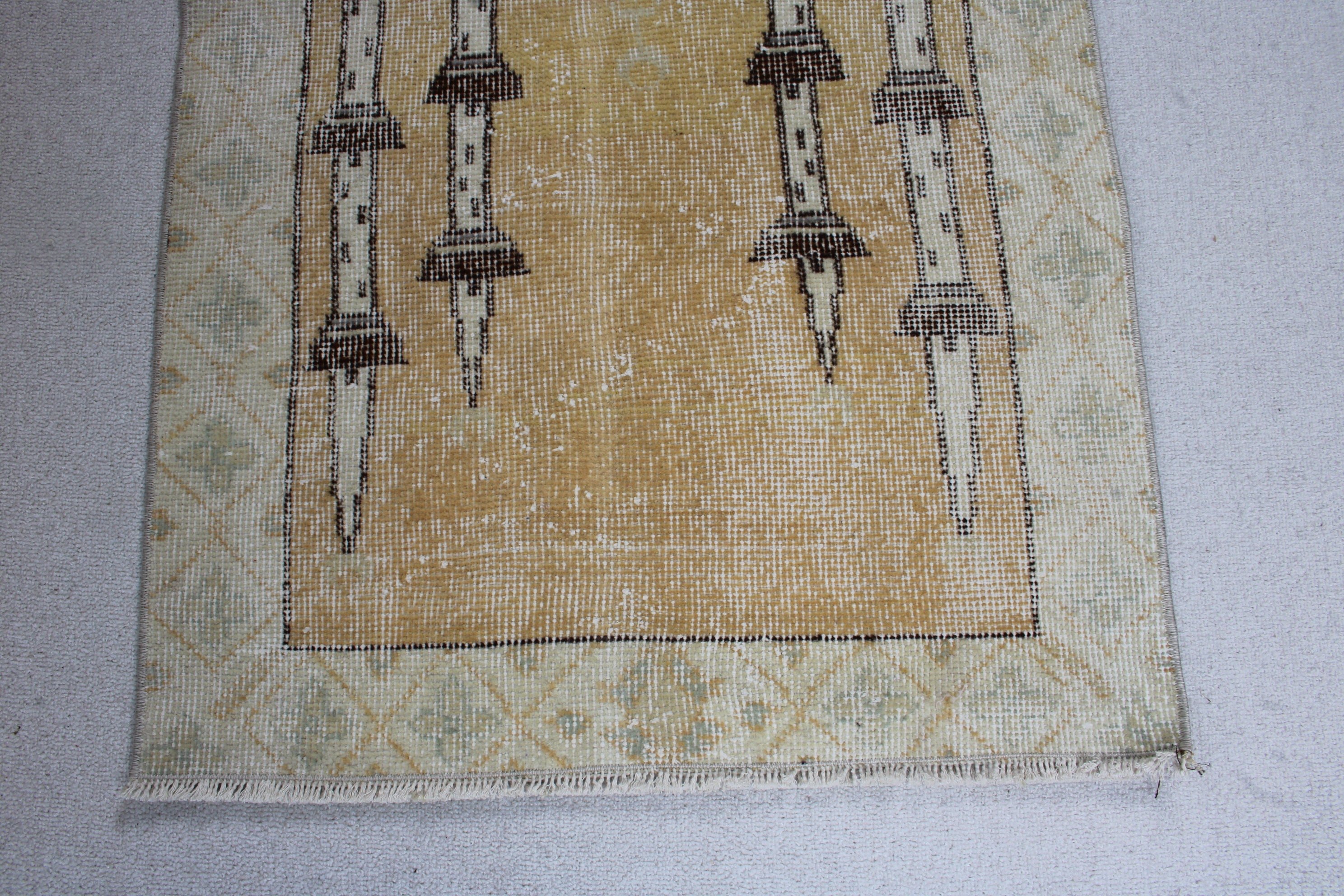 Kitchen Rugs, Beige  2.3x3.8 ft Small Rug, Rugs for Entry, Turkish Rugs, Vintage Rugs, Nursery Rug, Bath Rug, Flatweave Rug