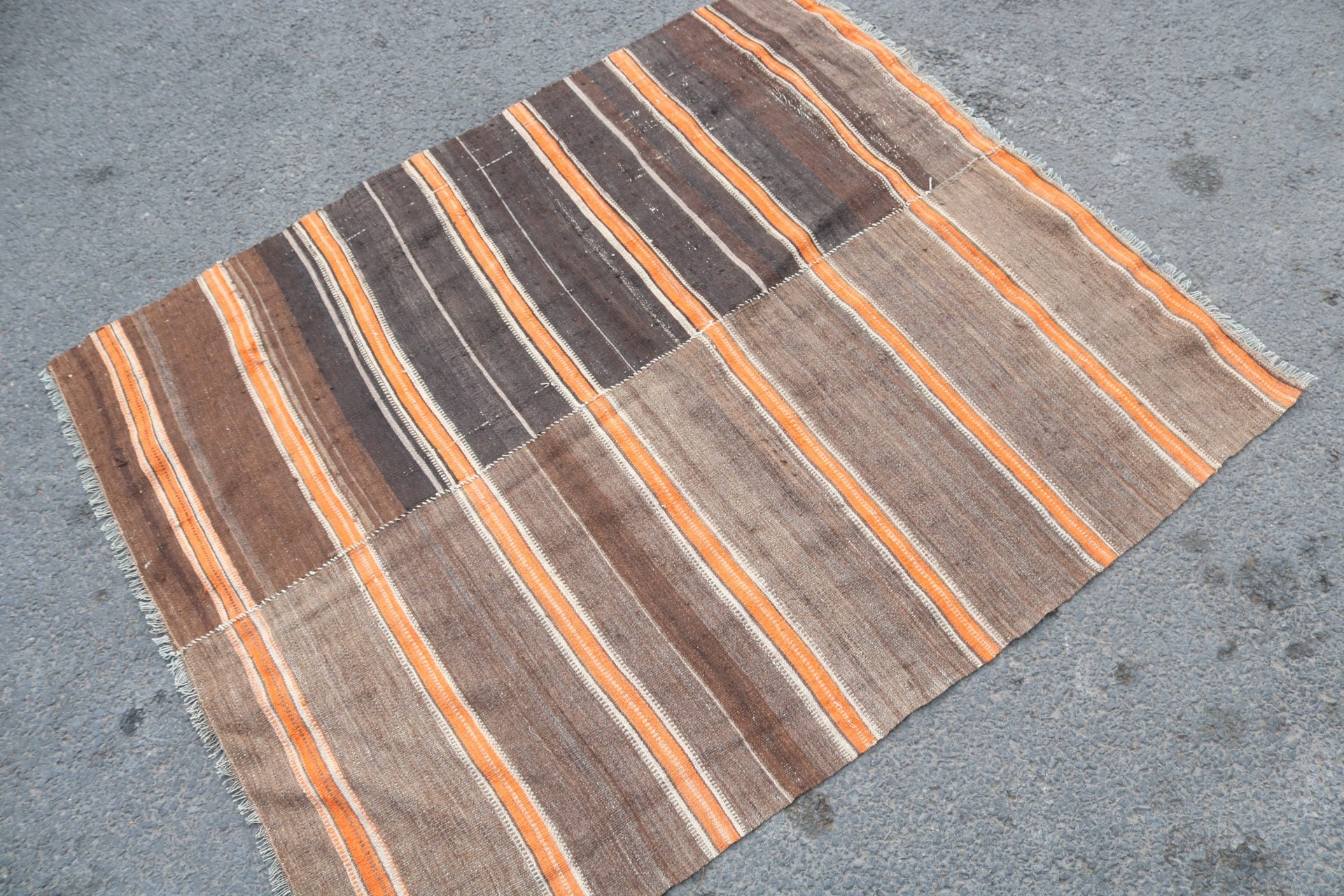 Kitchen Rug, Bedroom Rugs, Turkish Rug, Natural Rug, Rugs for Kitchen, Nursery Rug, Kilim, 3.6x4.4 ft Accent Rugs, Vintage Rugs, Dorm Rugs