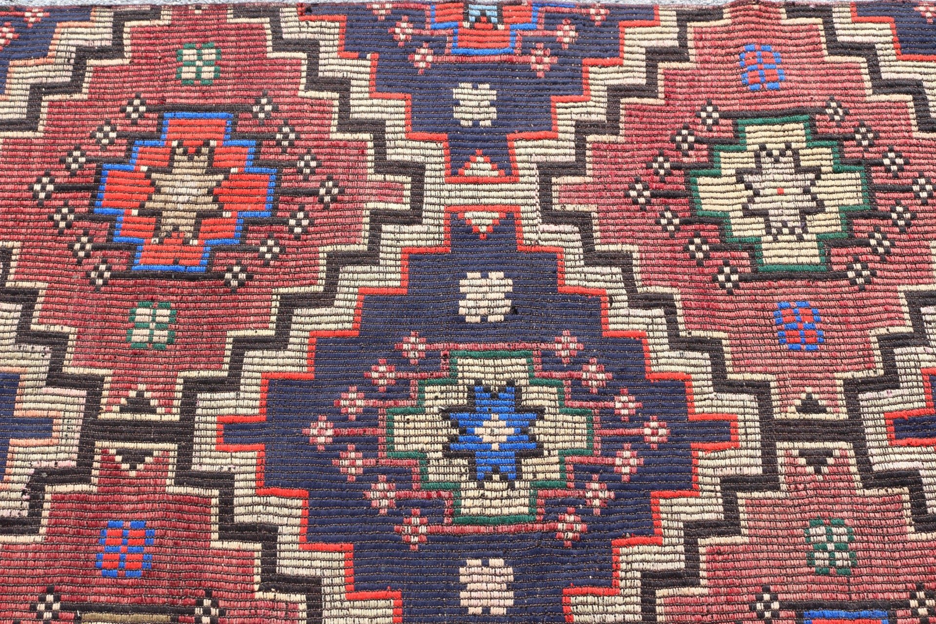 Anatolian Rug, Kilim, Organic Rugs, Red  3x4.9 ft Small Rug, Floor Rug, Vintage Rugs, Nursery Rug, Turkish Rugs, Bedroom Rug