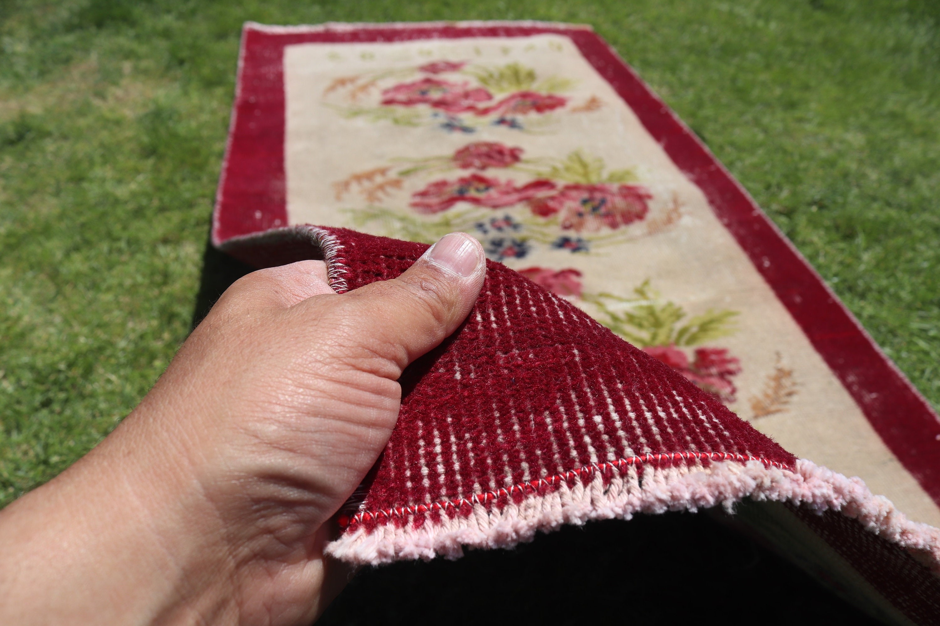 Rugs for Vintage Accent, Vintage Accent Rug, Boho Rug, Kitchen Rugs, Vintage Rug, 2.7x5.8 ft Accent Rugs, Red Oriental Rugs, Turkish Rug