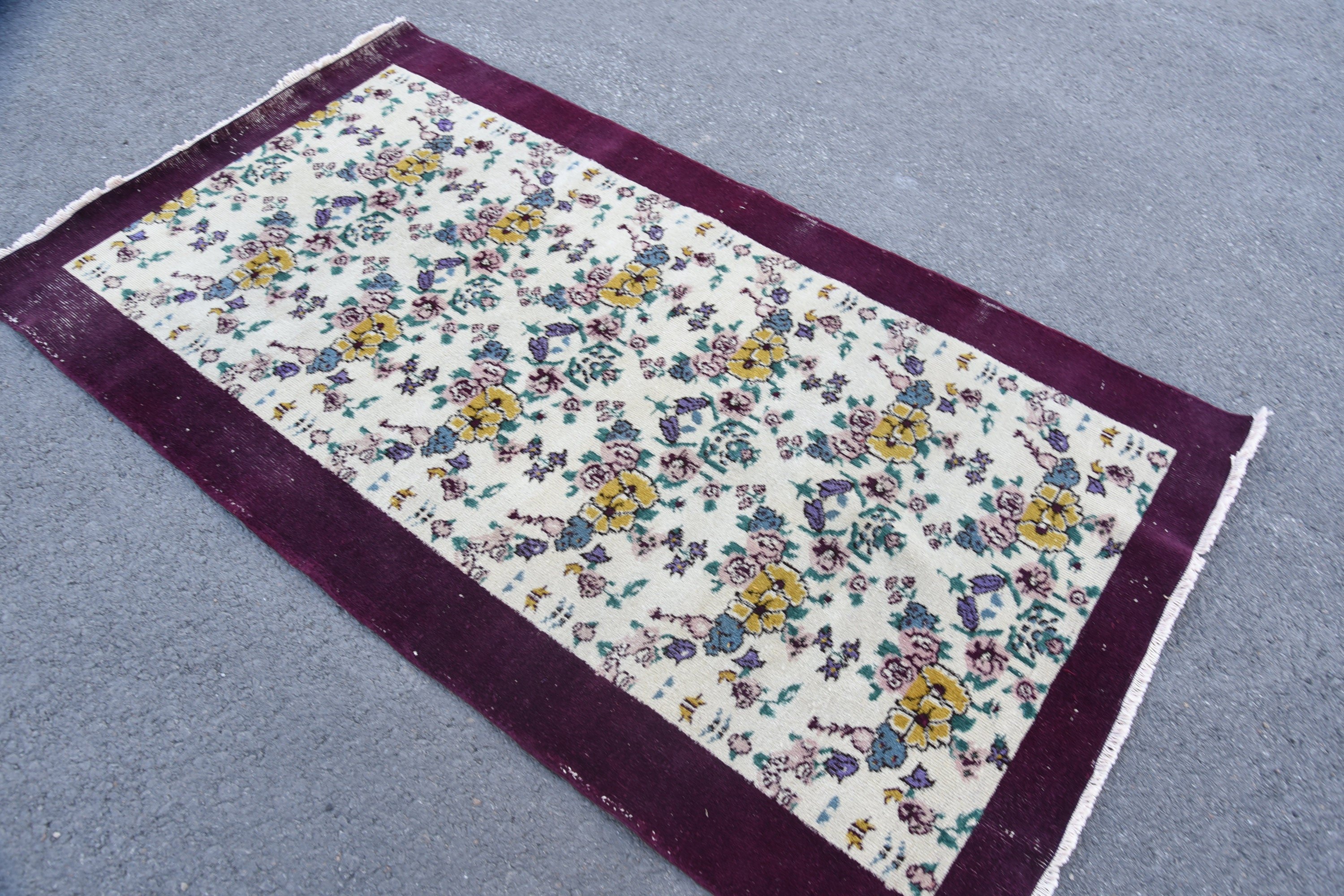 Living Room Rugs, Art Rug, Oushak Rug, 3.8x6.9 ft Area Rug, Colorful Rug, Handmade Rugs, Vintage Rug, Turkish Rug, Rugs for Nursery