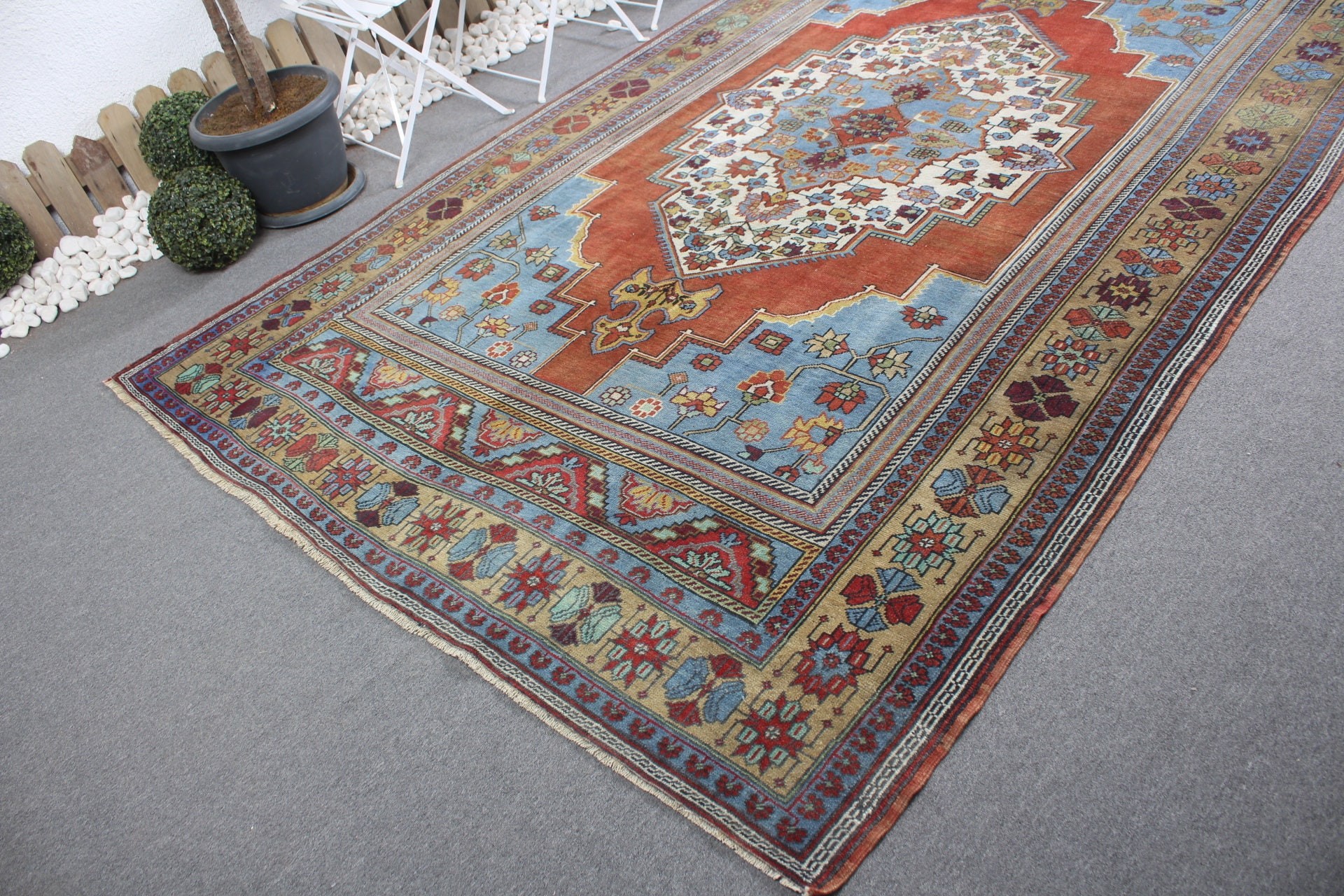 Vintage Halı, 6.4x11.1 ft Büyük Boy Halı, Salon Halıları, Ev Dekor Halısı, Kırmızı Fas Halısı, Türk Halısı, Ofis Halısı, Yer Halısı, Yemek Odası Halıları