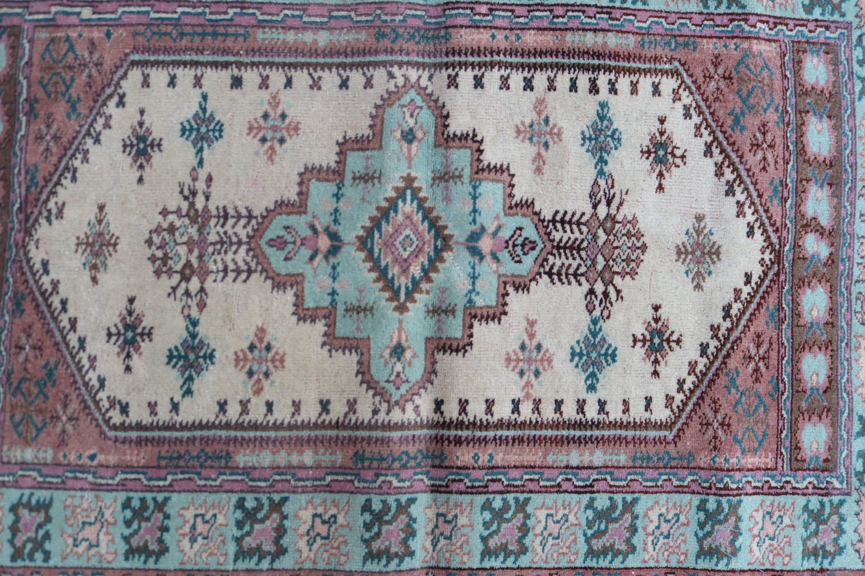 Kitchen Rug, Bedroom Rug, Rugs for Entry, Vintage Rugs, Home Decor Rugs, Handmade Rugs, Turkish Rug, 2.5x3.8 ft Small Rugs, Beige Wool Rug