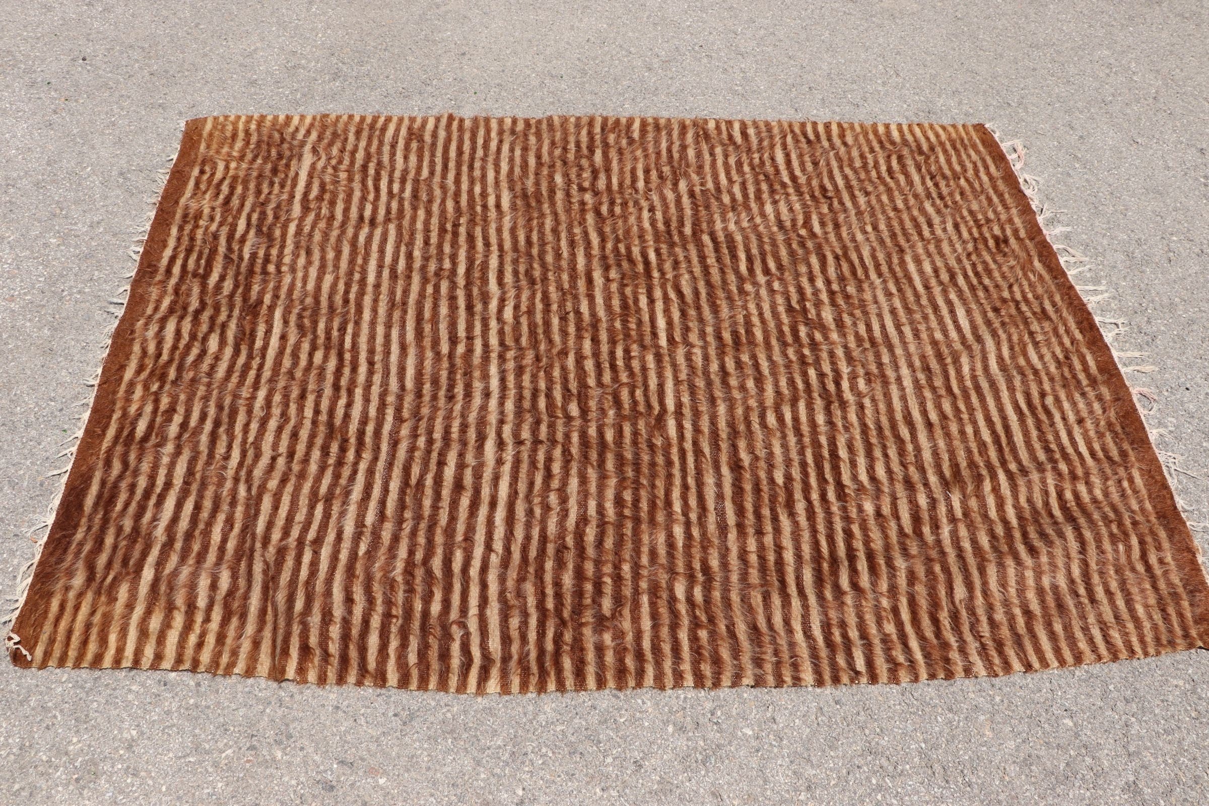 Kilim, Havalı Halılar, Kahverengi Oryantal Halı, Oturma Odası Halıları, 4,2x6,1 ft Alan Halısı, Oryantal Halı, Vintage Halılar, Yatak Odası Halısı, Türk Halısı, Sevimli Halı