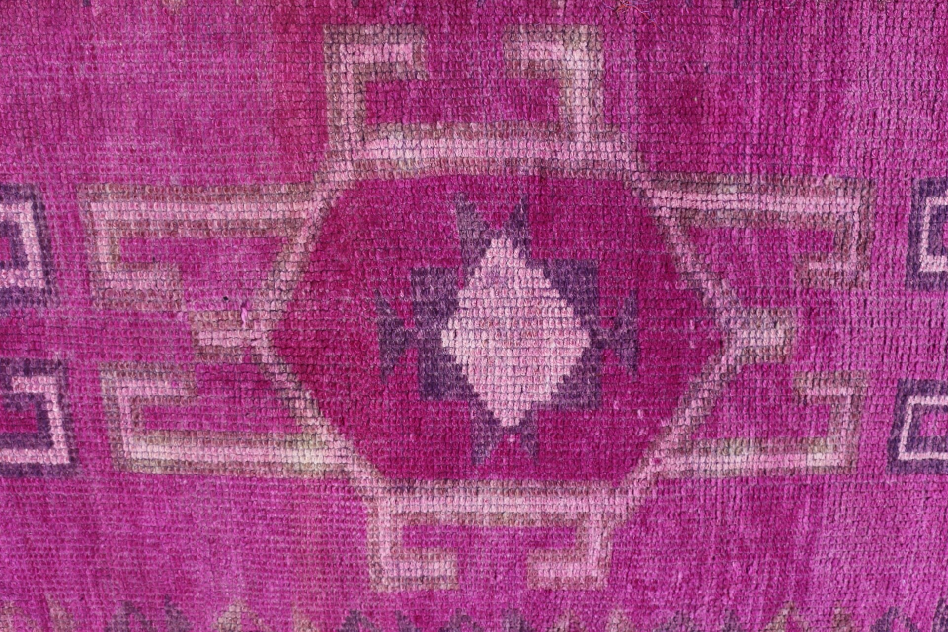 Floor Rug, Pink Moroccan Rugs, Wool Rug, Vintage Rug, 3x12.5 ft Runner Rugs, Stair Rugs, Hallway Rugs, Turkish Rug, Rugs for Kitchen
