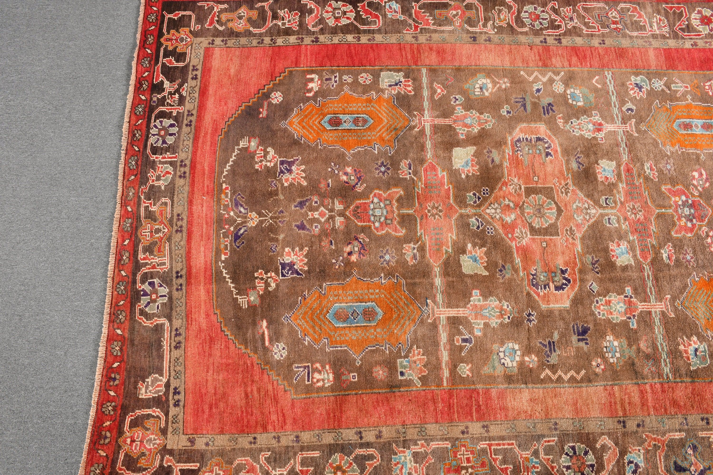 Living Room Rug, Bedroom Rug, Salon Rug, Cool Rugs, Vintage Rug, 6.1x8.5 ft Large Rug, Vintage Decor Rug, Brown Antique Rugs, Turkish Rug