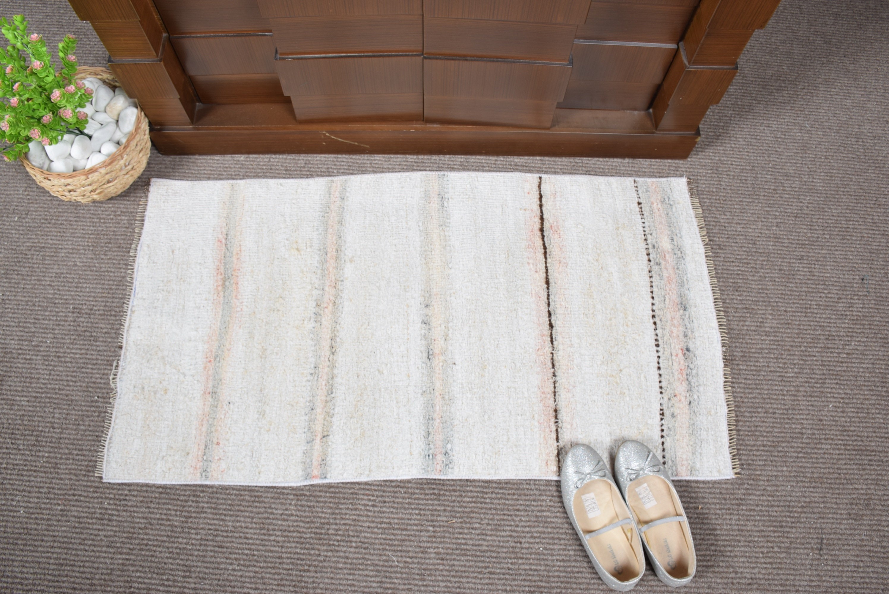 Kitchen Rug, Oushak Rugs, 1.8x3.3 ft Small Rug, Vintage Rugs, Turkish Rug, Home Decor Rug, Bath Rug, Beige Antique Rug, Rugs for Kitchen