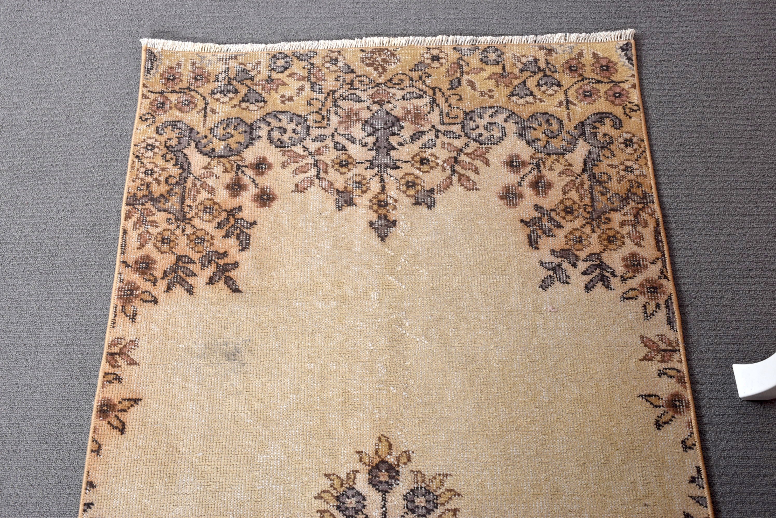 Koridor Halıları, Yatak Odası Halısı, Vintage Halı, 2.5x6.8 ft Runner Halısı, Bej Fas Halıları, Türk Halıları, Beni Ourain Runner Halısı, Oushak Halısı