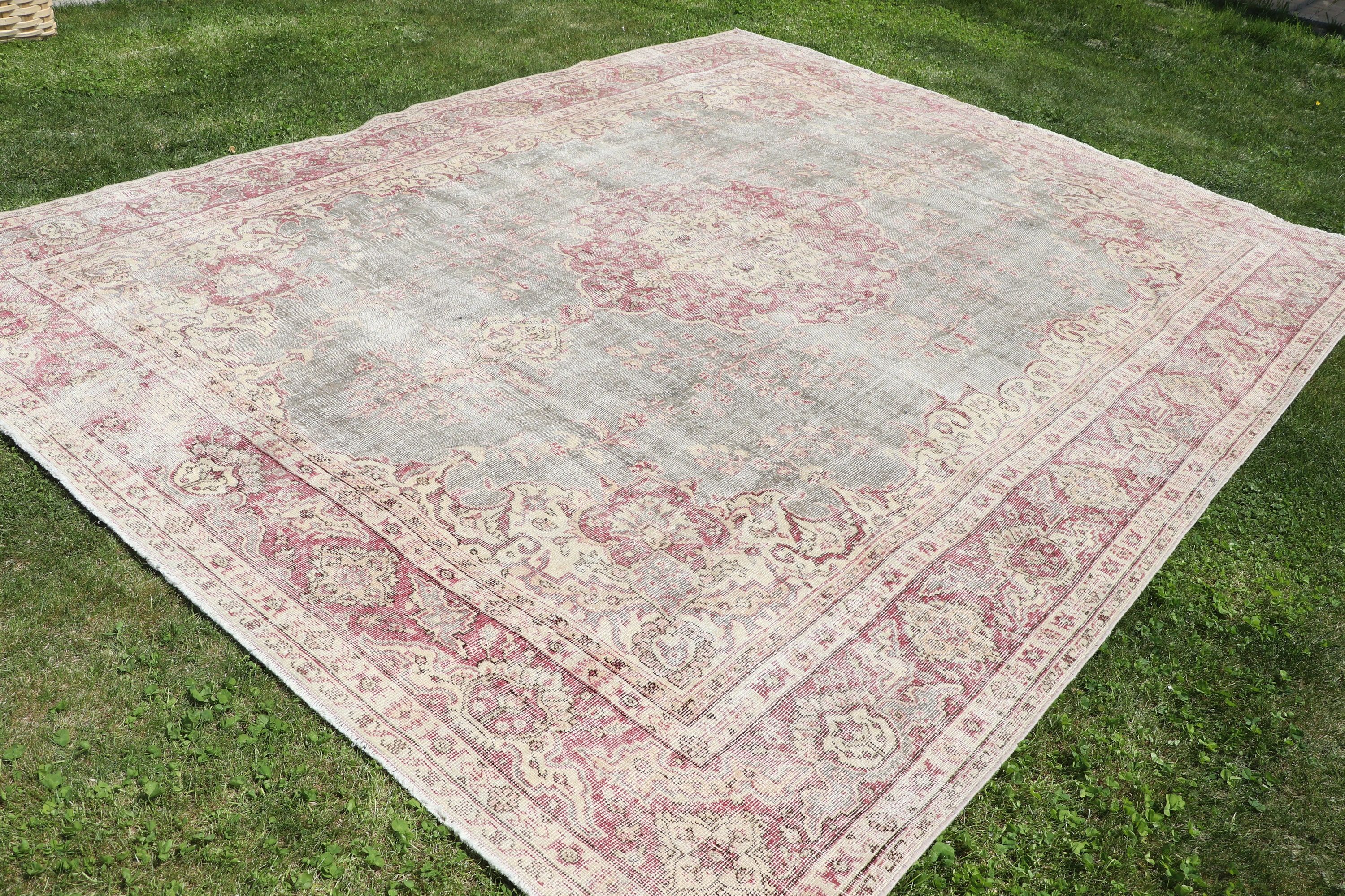 Oturma Odası Halısı, Türk Halısı, Yün Halılar, Salon Halıları, Yeşil Zemin Halısı, 8.6x11.2 ft Büyük Boy Halı, Vintage Halılar, Lüks Halılar, Türkiye Halıları