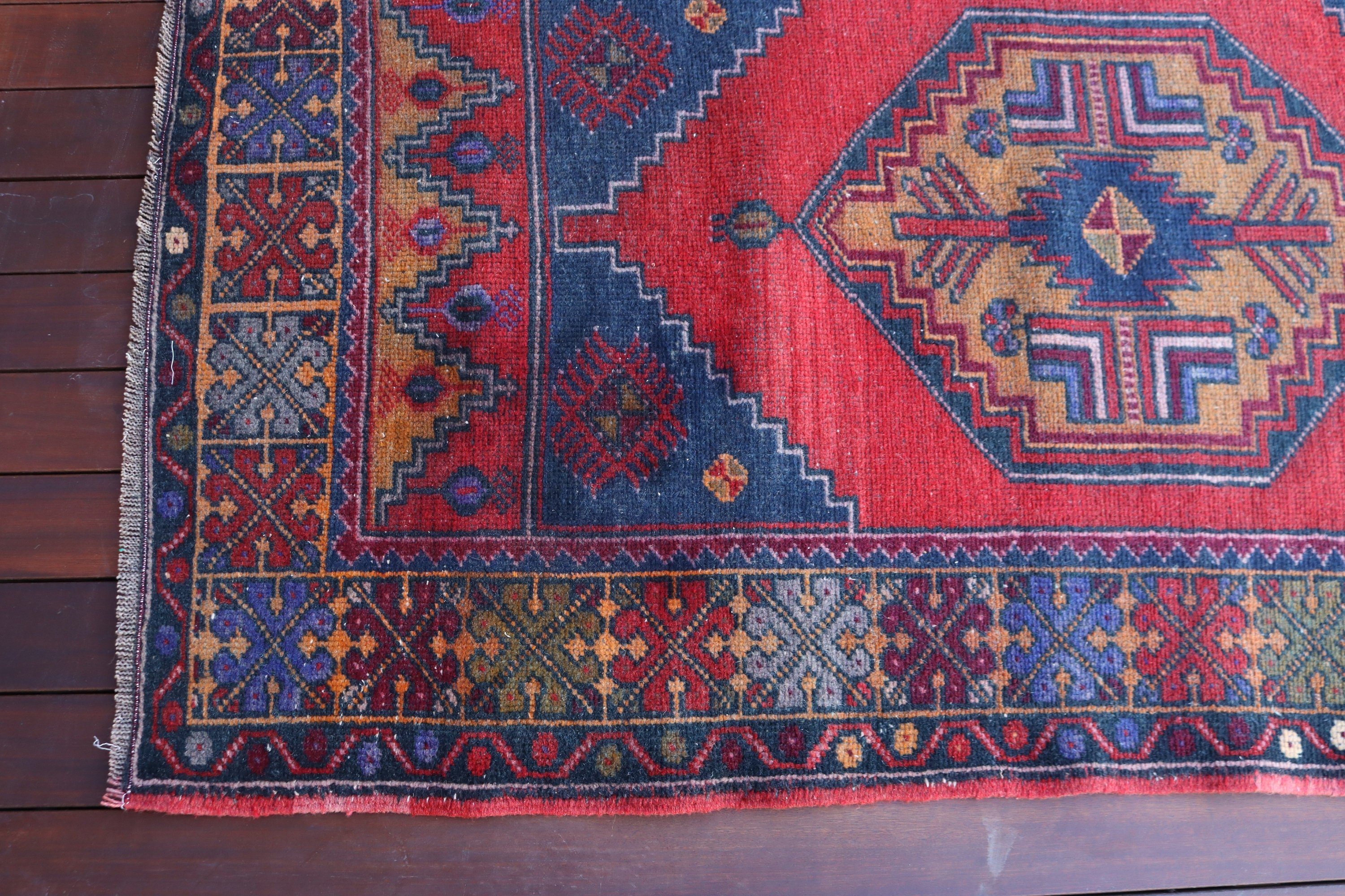 Kırmızı Oushak Halılar, Vintage Halılar, El Dokuma Halılar, Çocuk Halıları, Türk Halıları, 3,4x5,4 ft Accent Halı, Yatak Odası Halıları, Oushak Halı, Yer Halıları