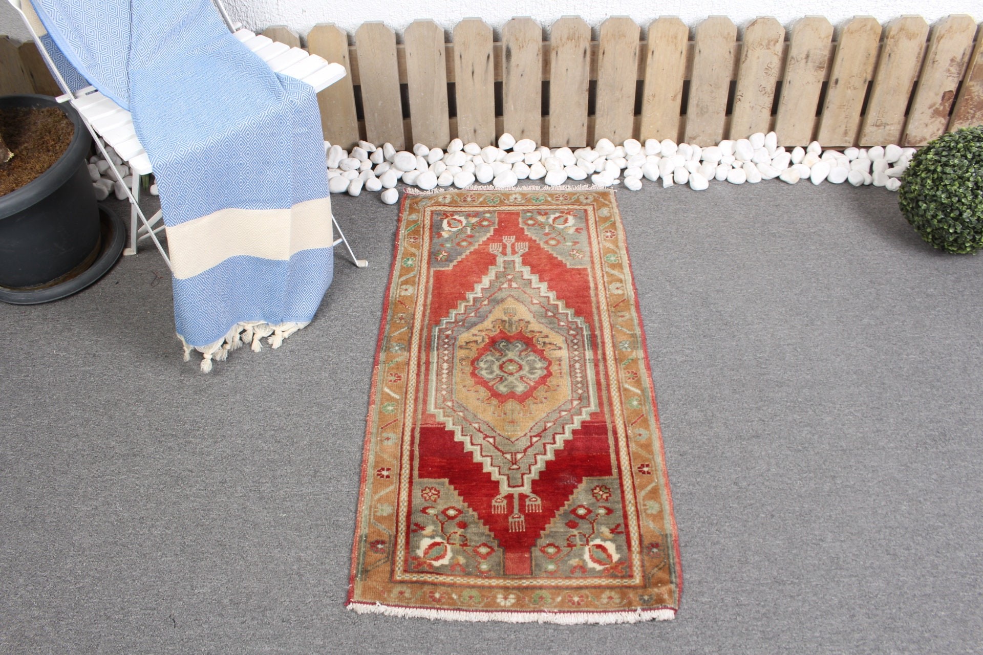 Araba Paspas Halısı, 1.7x3.3 ft Küçük Halılar, Kırmızı Oryantal Halılar, Yatak Odası Halıları, Oryantal Halı, Giriş Halısı, Vintage Halı, Fas Halısı, Türk Halısı