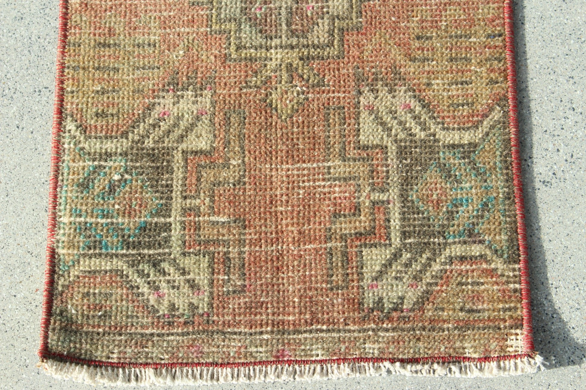 Vintage Rug, Nursery Rugs, Statement Rugs, Brown Luxury Rug, Rugs for Nursery, Turkish Rugs, 1.2x3.3 ft Small Rug, Floor Rugs, Entry Rug