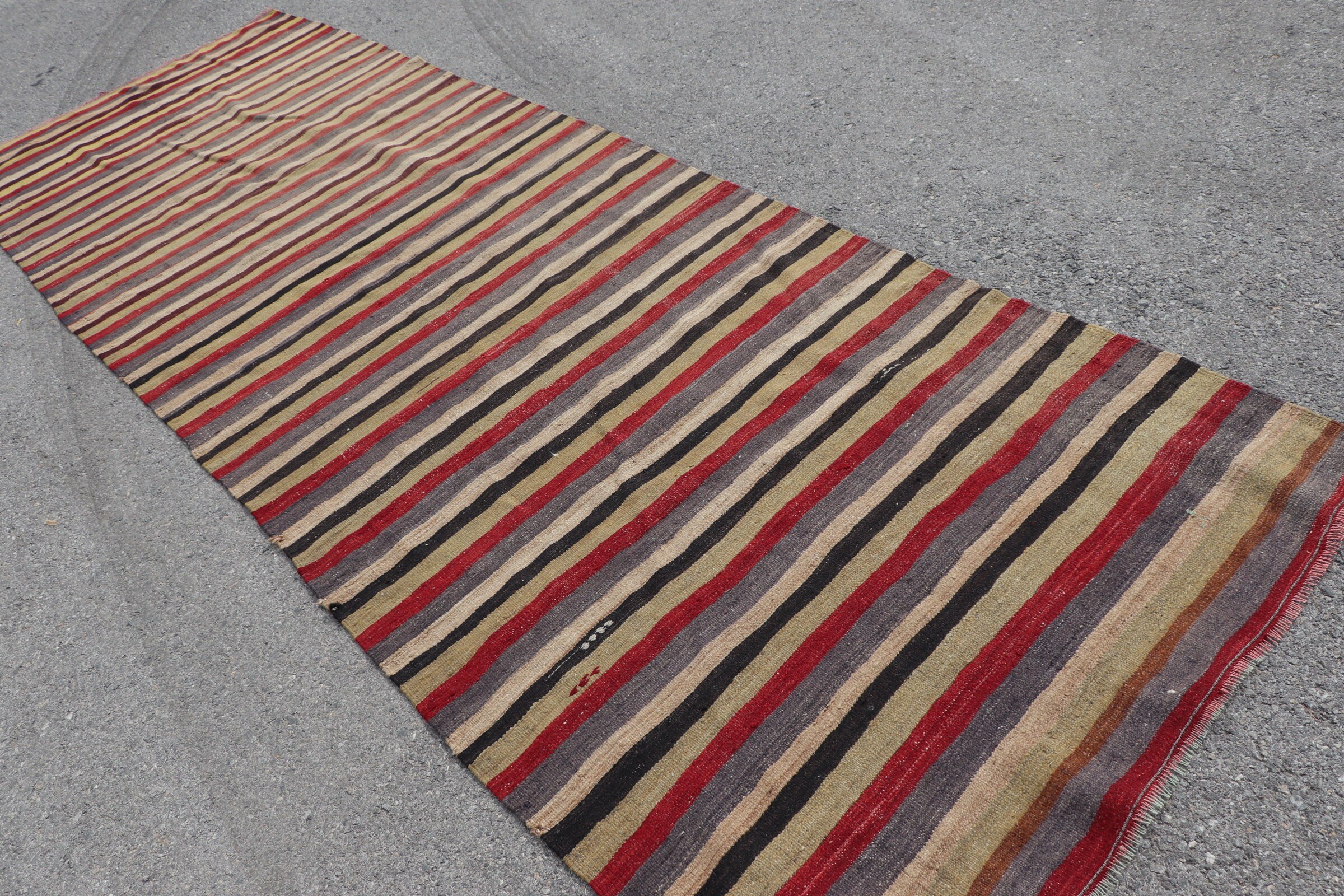 Merdiven Halısı, Yeşil Oryantal Halı, Yün Halı, Koridor Halısı, Anadolu Halısı, Vintage Halı, Kilim, Türk Halısı, 4.1x12.6 ft Runner Halıları, Eklektik Halı