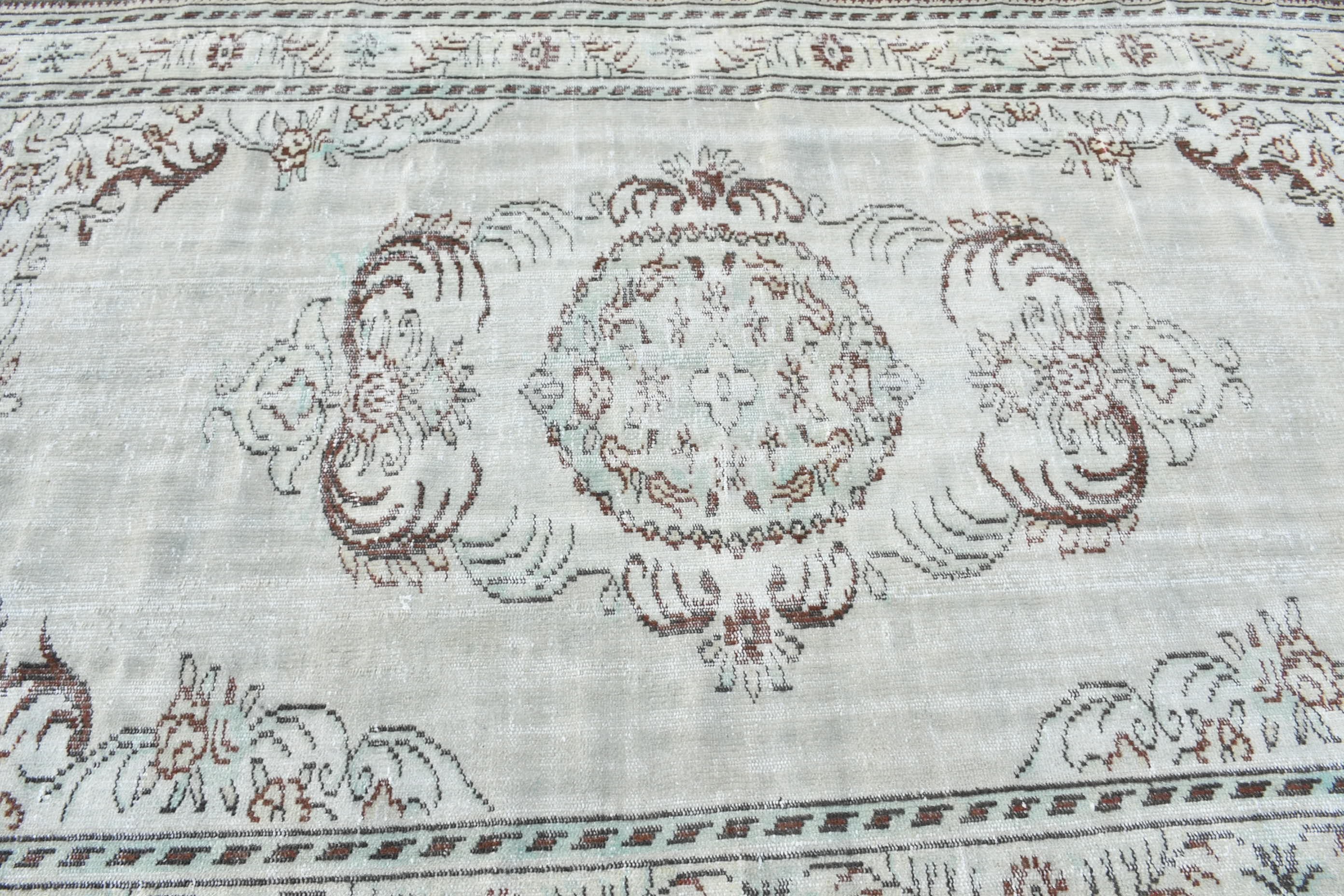 Oturma Odası Halıları, Yeşil Antika Halı, Oturma Odası Halısı, 5.3x9.2 ft Büyük Halı, Vintage Halı, Türk Halısı, Sanat Halısı, Yatak Odası Halıları, Yer Halısı