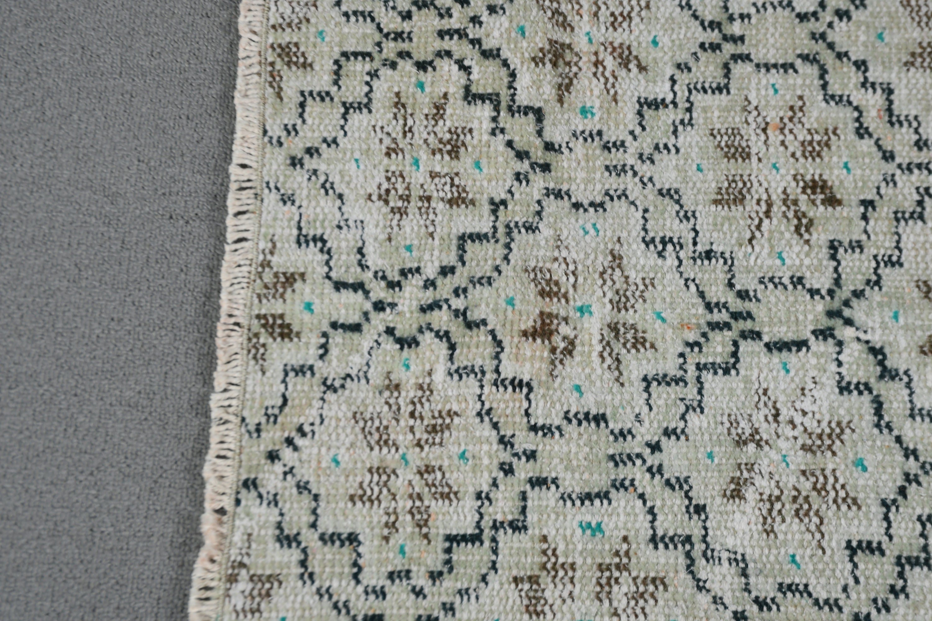 Green Oushak Rugs, Vintage Rug, Kitchen Rug, Oushak Rugs, Rugs for Nursery, Turkish Rug, Bedroom Rug, Distressed Rugs, 3x5.4 ft Accent Rug