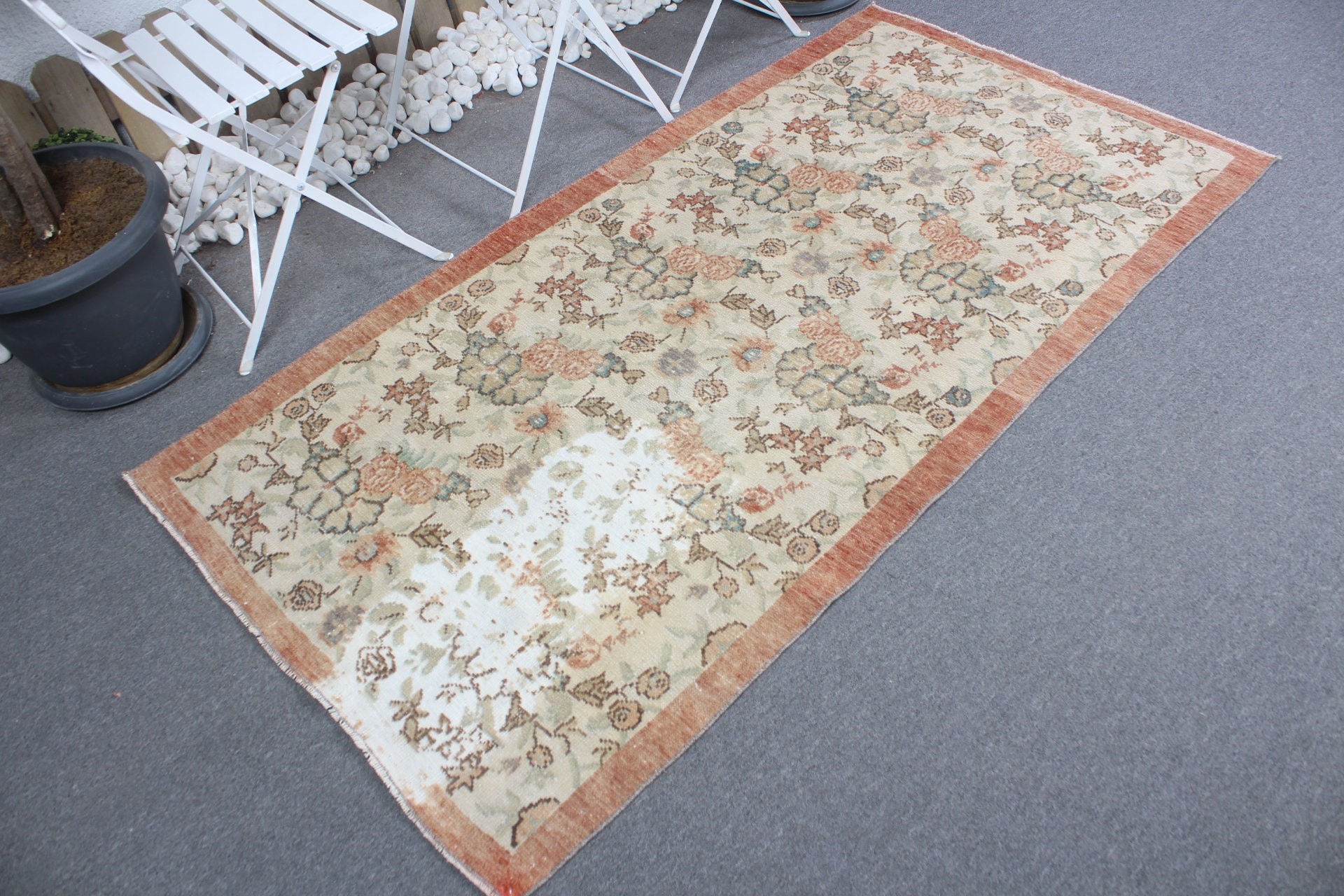 Vintage Rug, Beige Kitchen Rugs, Bedroom Rugs, Entry Rugs, Nursery Rug, 3.2x6.3 ft Accent Rug, Turkish Rug, Anatolian Rug, Old Rugs